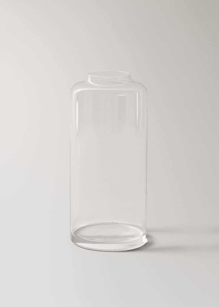 Large glass vase — Ice Grey