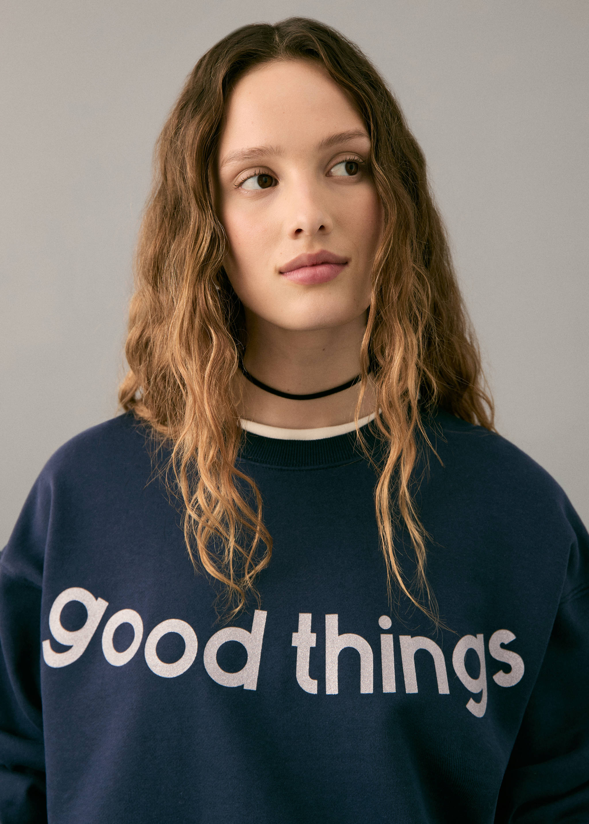Glitter message sweatshirt - Details of the article 1