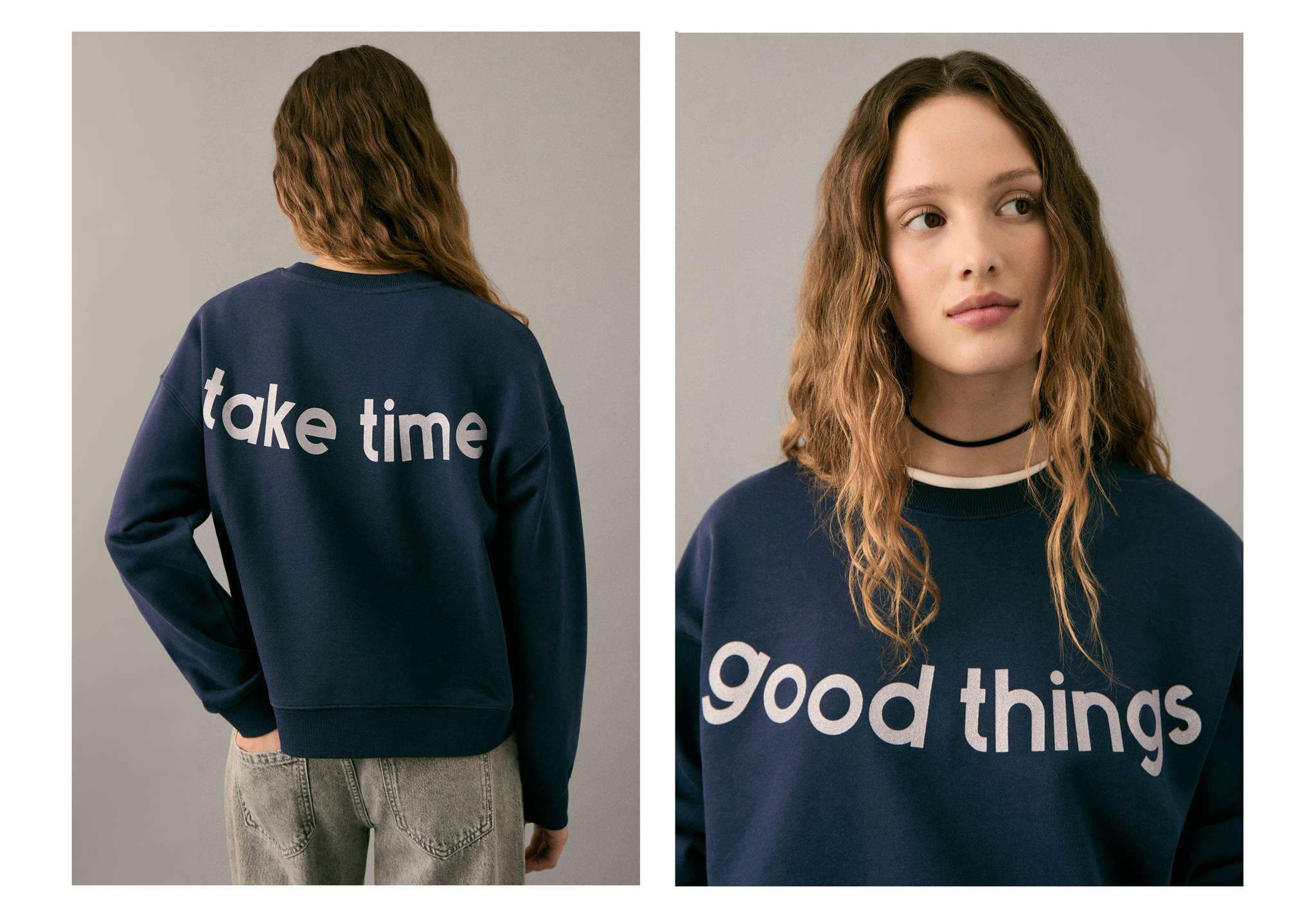 Glitter message sweatshirt - Panoramic plane