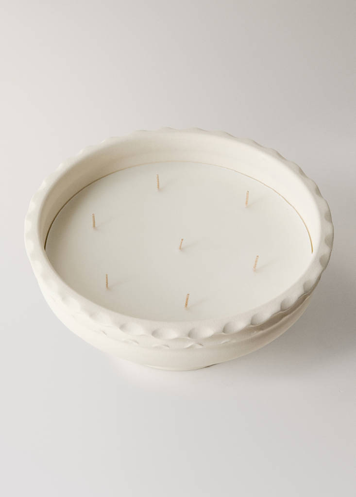 Terracotta decorative candle — Off White