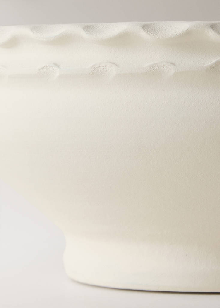 Terracotta decorative candle — Off White