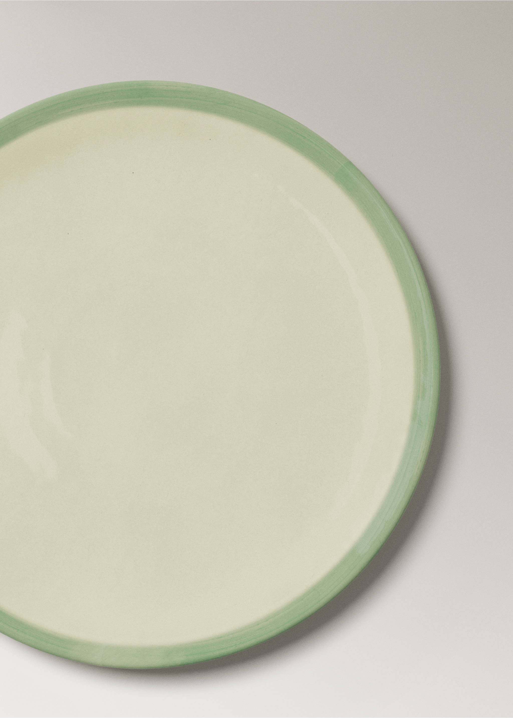 Farfurie plată din ceramică în contrast - Detaliu al articolului 1, Albastru petrol. Ref: 27051523-00.