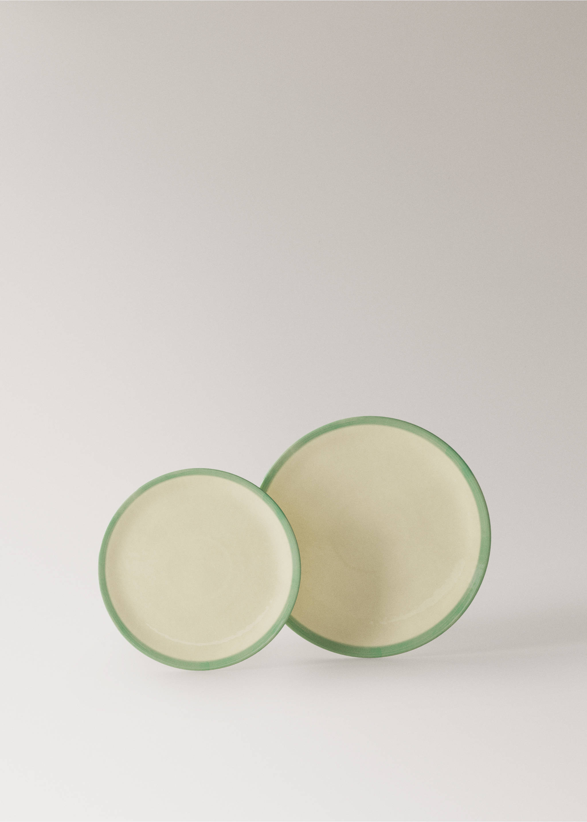 Farfurie plată din ceramică în contrast - Detaliu al articolului 3, Albastru petrol. Ref: 27051523-00.