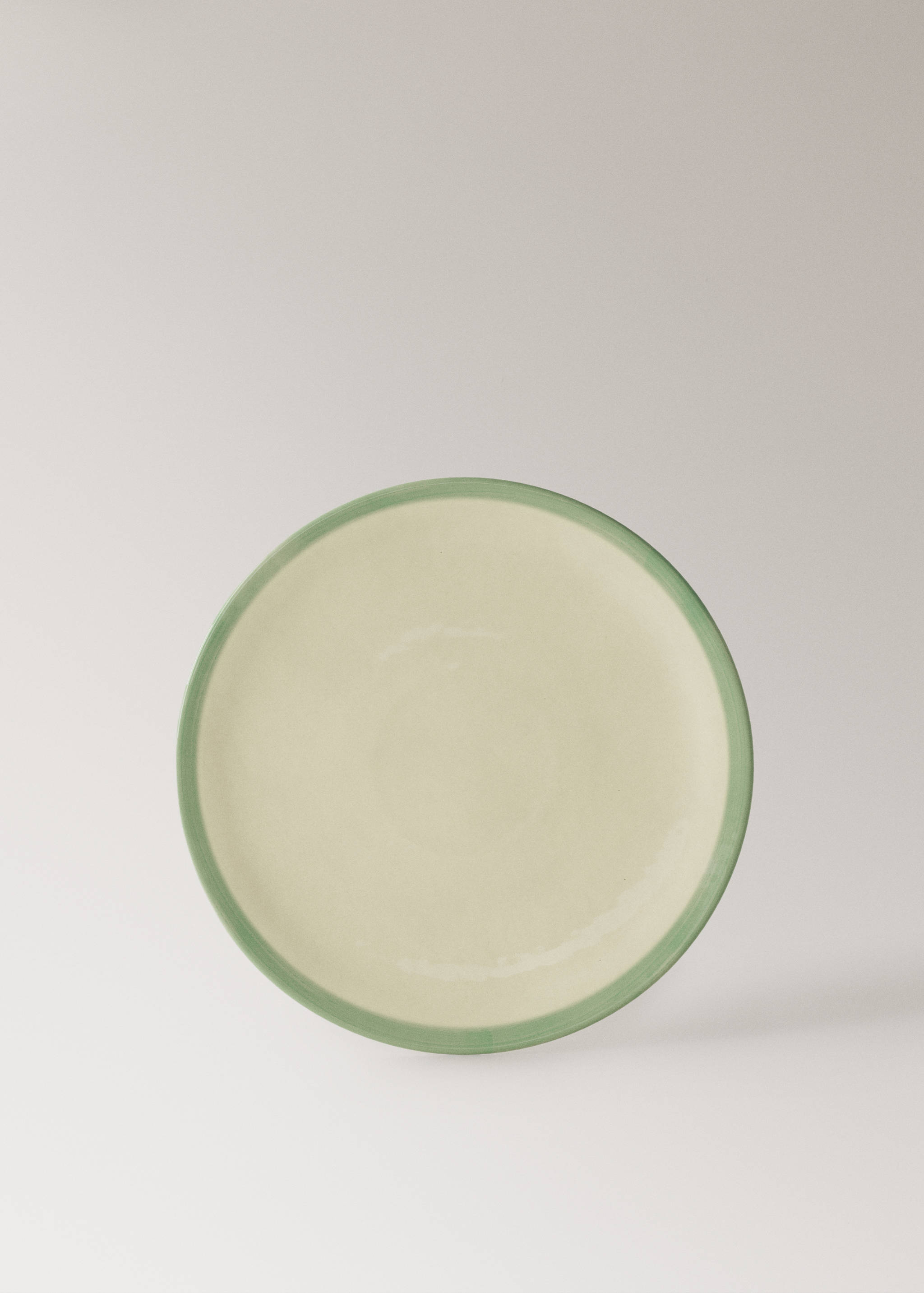 Contrast stoneware flat plate - Article without model