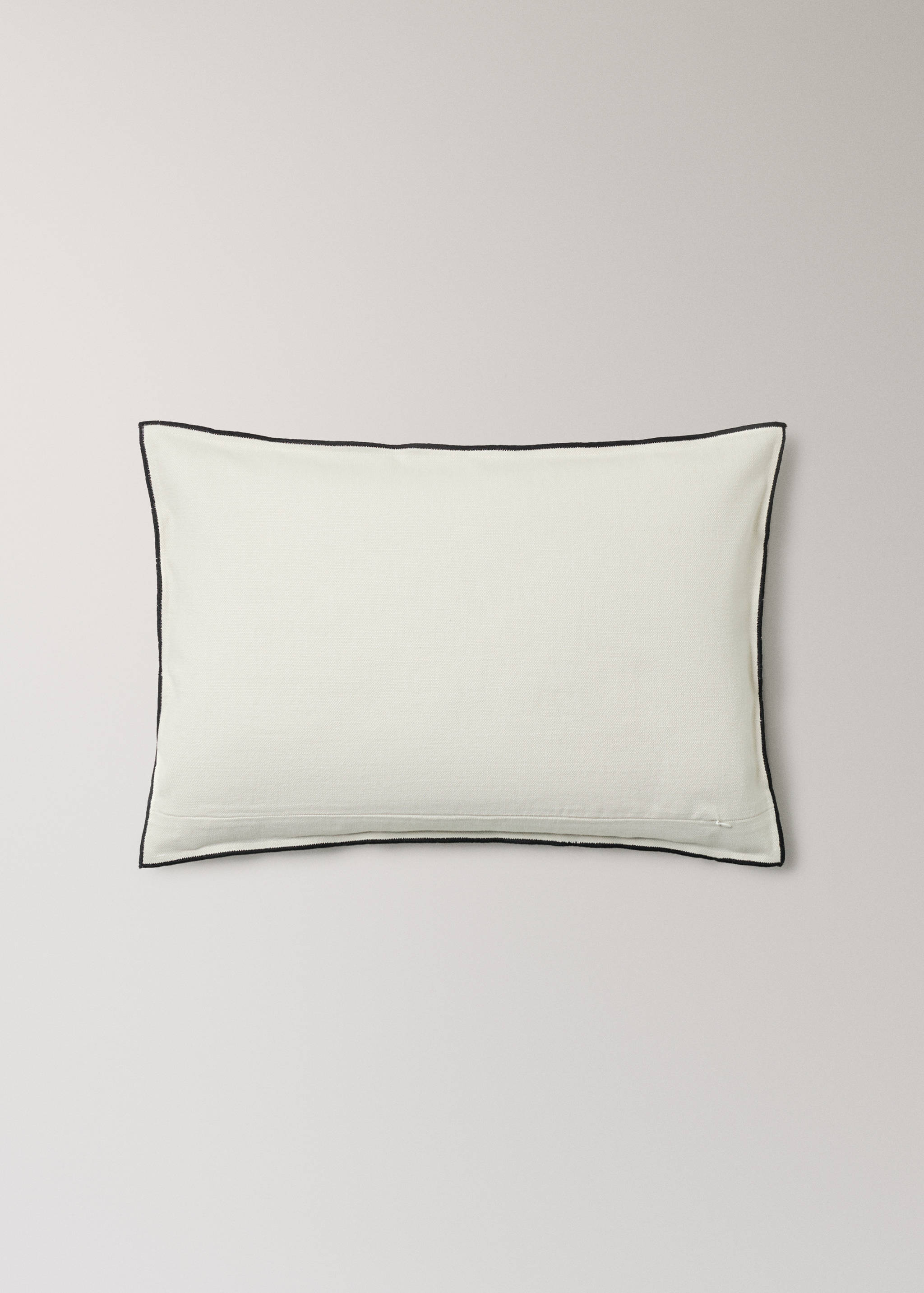 Linen cotton cushion cover with overlock tab 40x60 cm - Details of the article 1