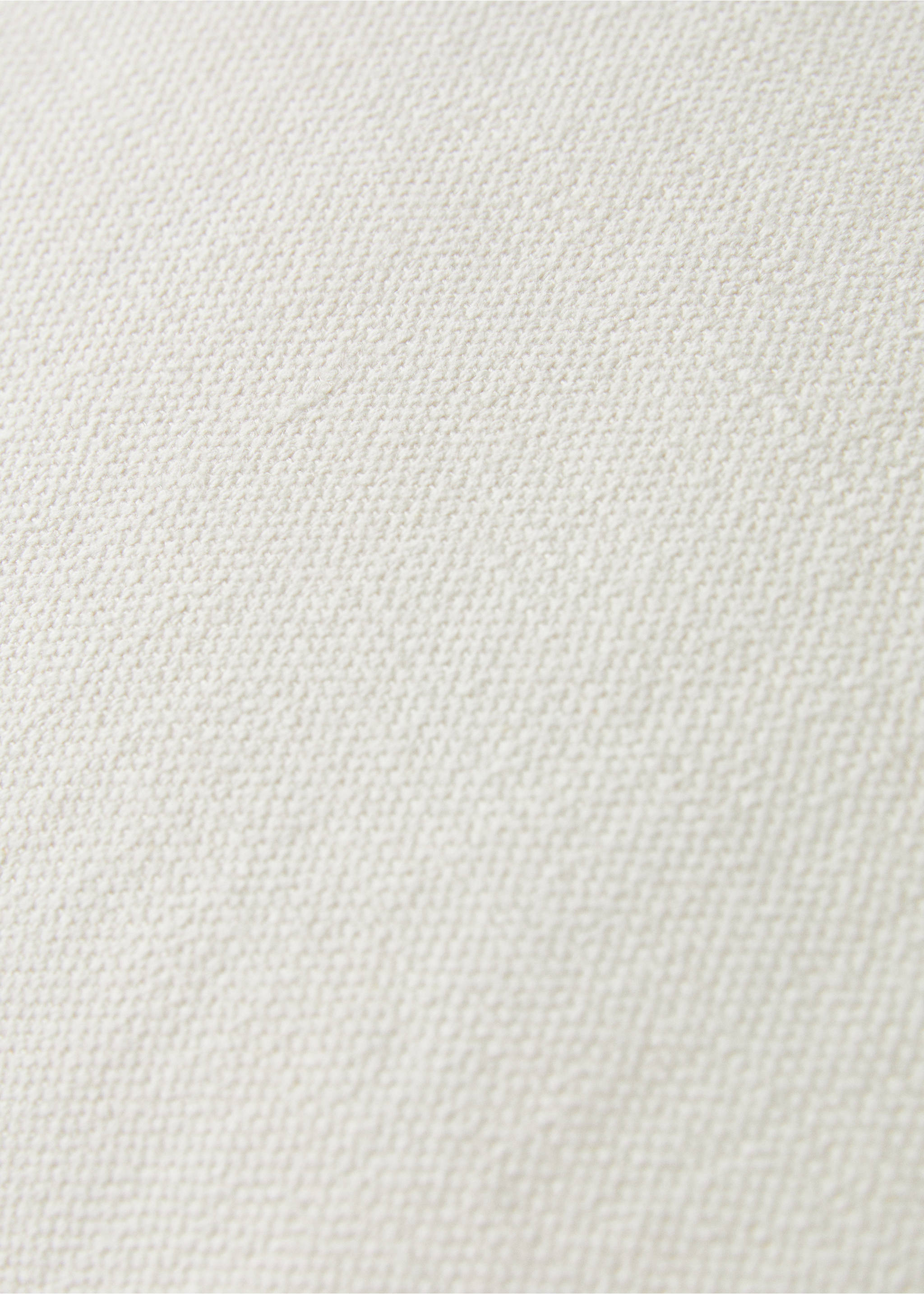 Linen cotton cushion cover with overlock tab 40x60 cm - Details of the article 4, Off White. Ref: 27051526-00.