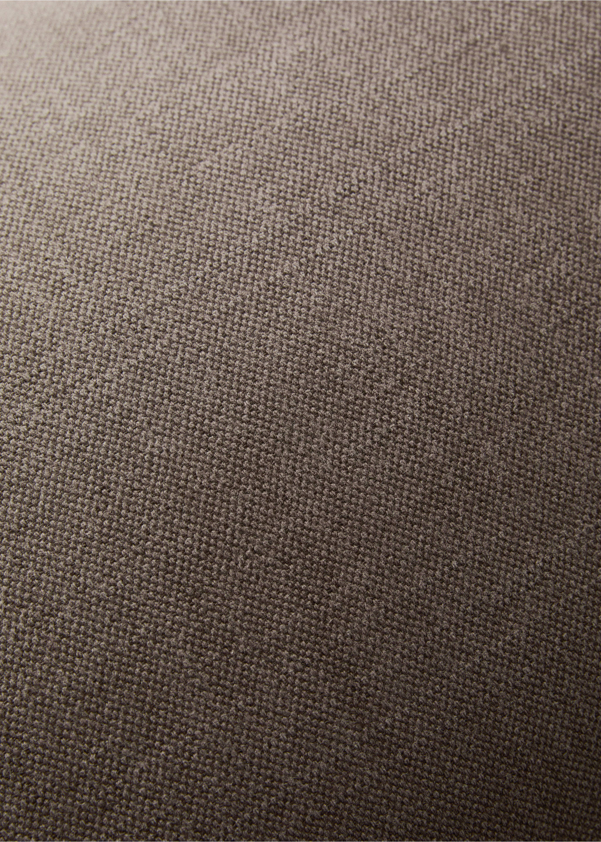 Linen cotton cushion cover with overlock tab 40x60 cm - Details of the article 3, Medium Brown. Ref: 27051526-00.