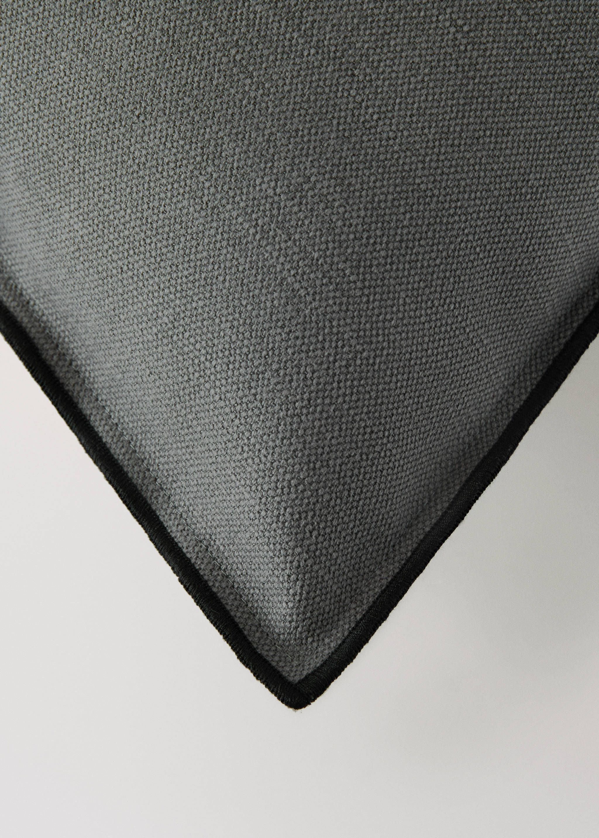 Linen cotton cushion cover with overlock tab 40x60 cm - Details of the article 1