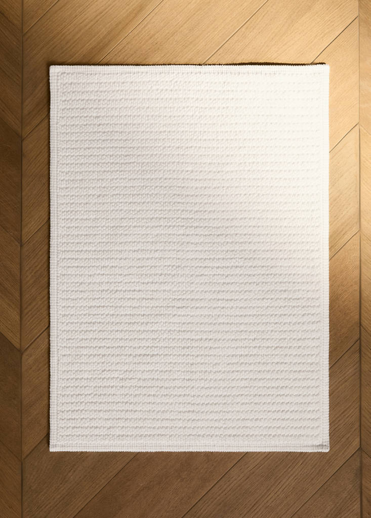 Reversible bath mat — White