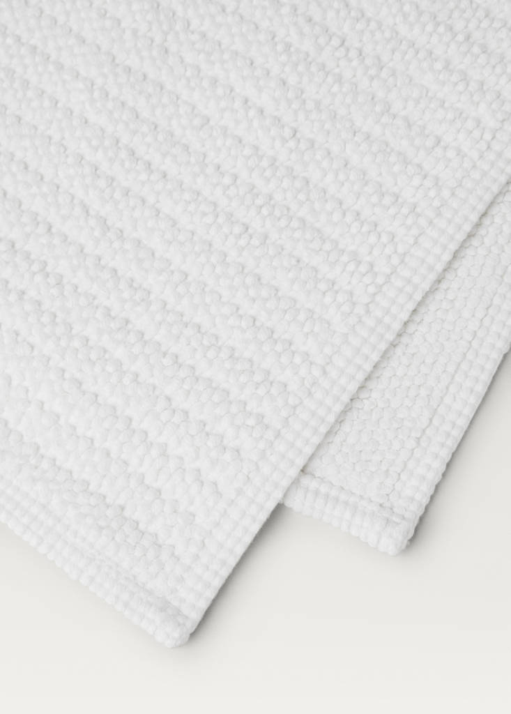 Reversible bath mat — White
