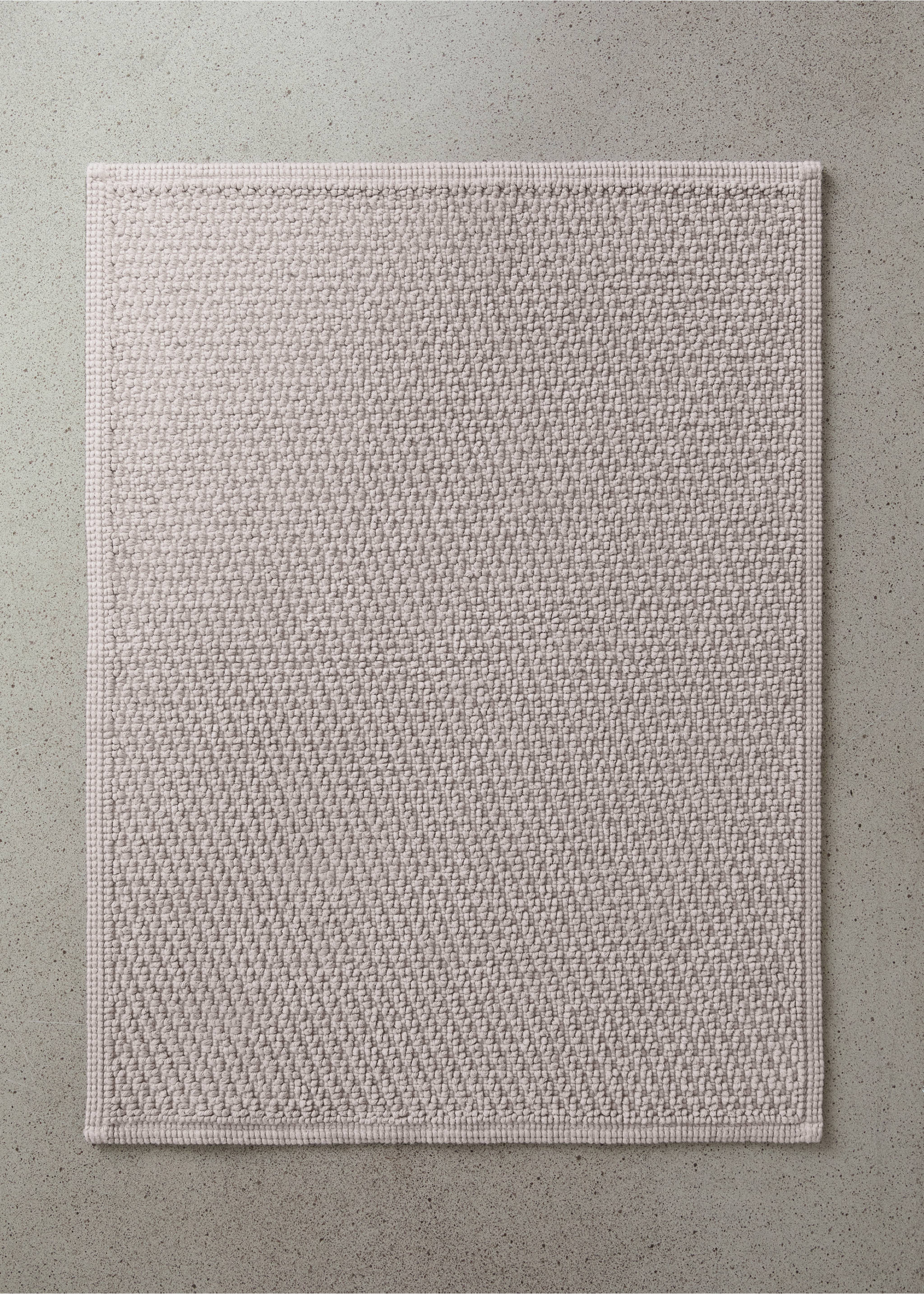 Waffle cotton looped bath mat - General plane, Beige. Ref: 27051530-00.