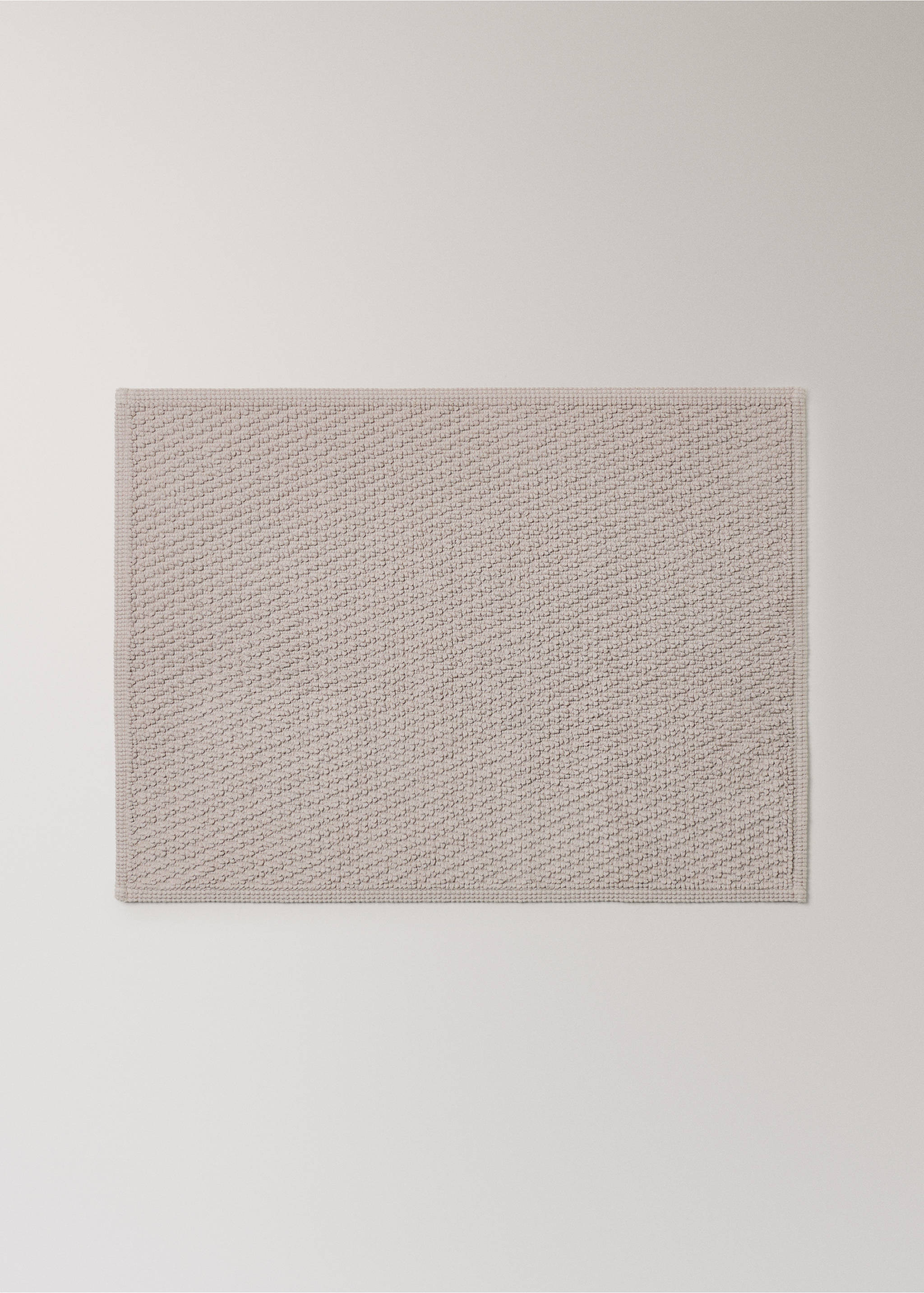 Waffle cotton looped bath mat - Article without model, Beige. Ref: 27051530-00.