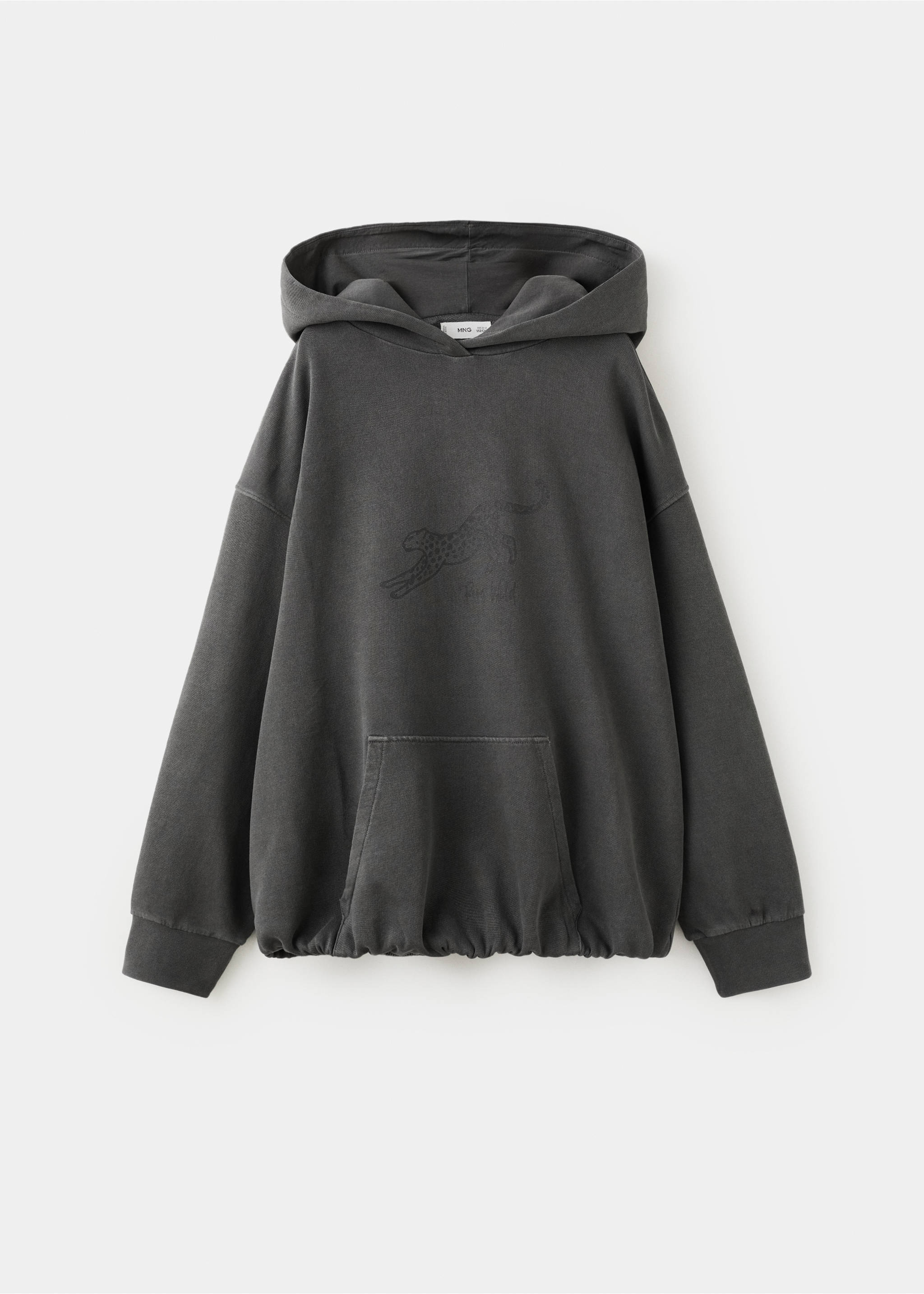 Oversized printed sweatshirt - Article without model, Charcoal. Ref: 27051535-00.