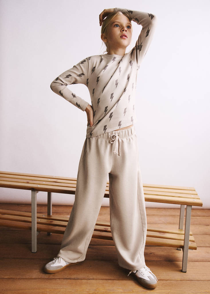 MANGO KIDS - Pantalon taille élastique rose - 9-10 ans - Fille
