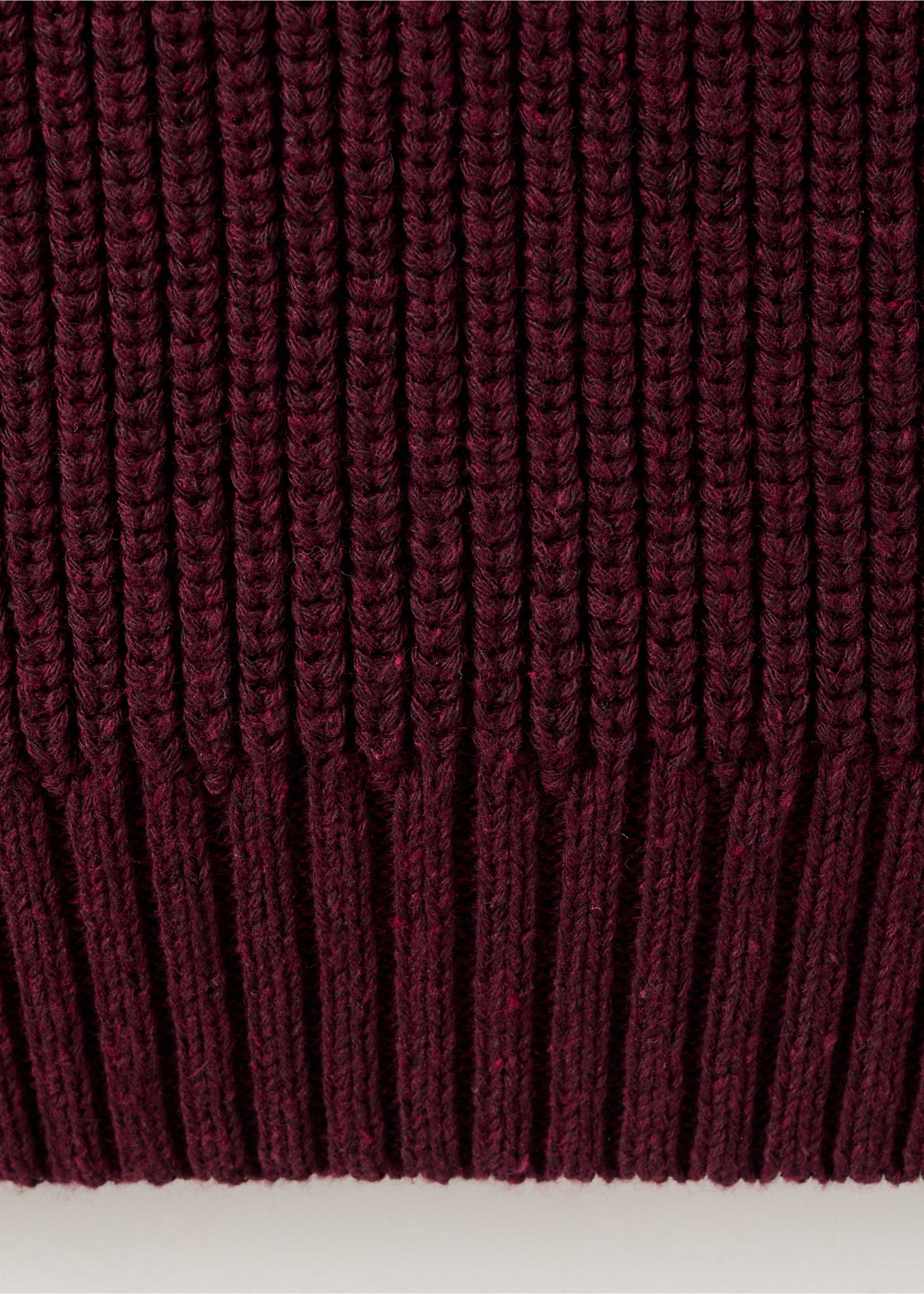 Asymmetrical sweater with shoulder opening - Details of the article 0, Maroon. Ref: 27051537-00.