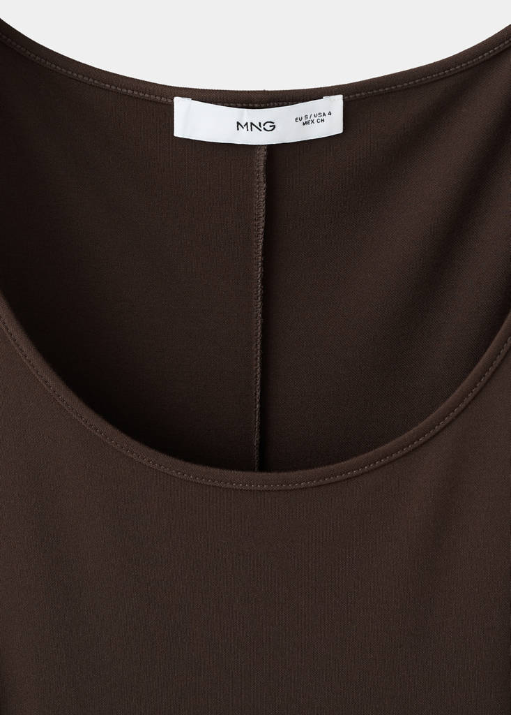 Flared midi-dress — Brown
