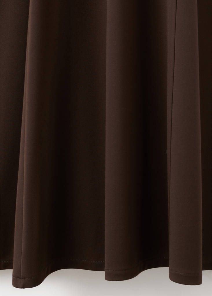 Flared midi-dress — Brown