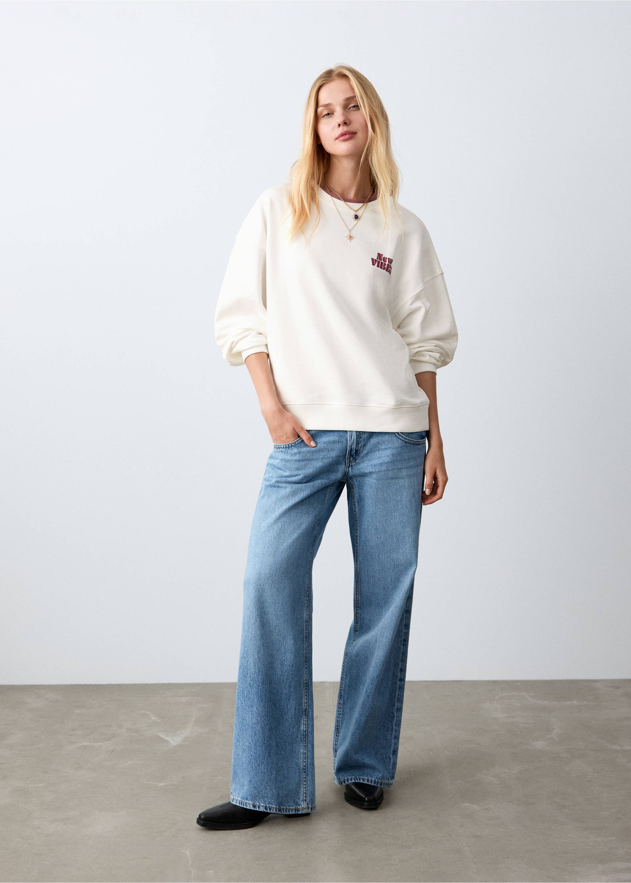 Printed cotton sweatshirt - General plane, Off White. Ref: 27052543-00.