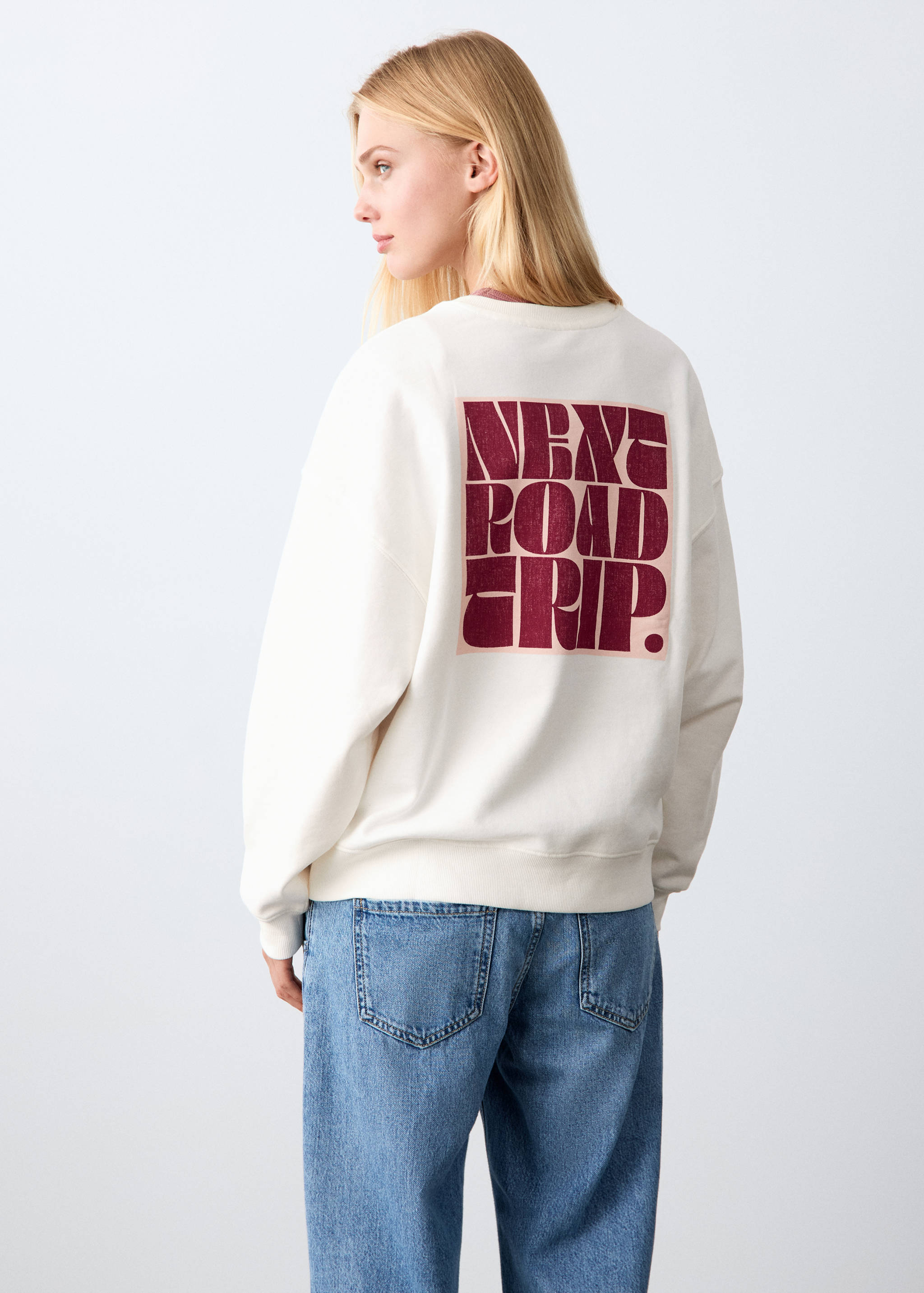 Printed cotton sweatshirt - Reverse of the article