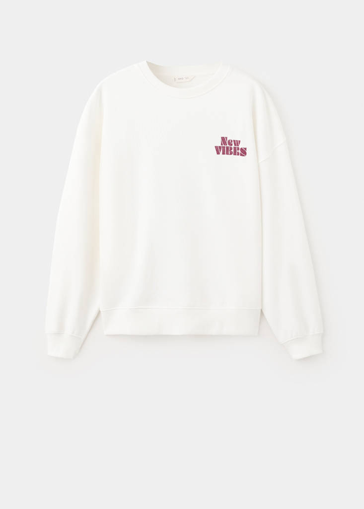 Printed cotton sweatshirt — Off White