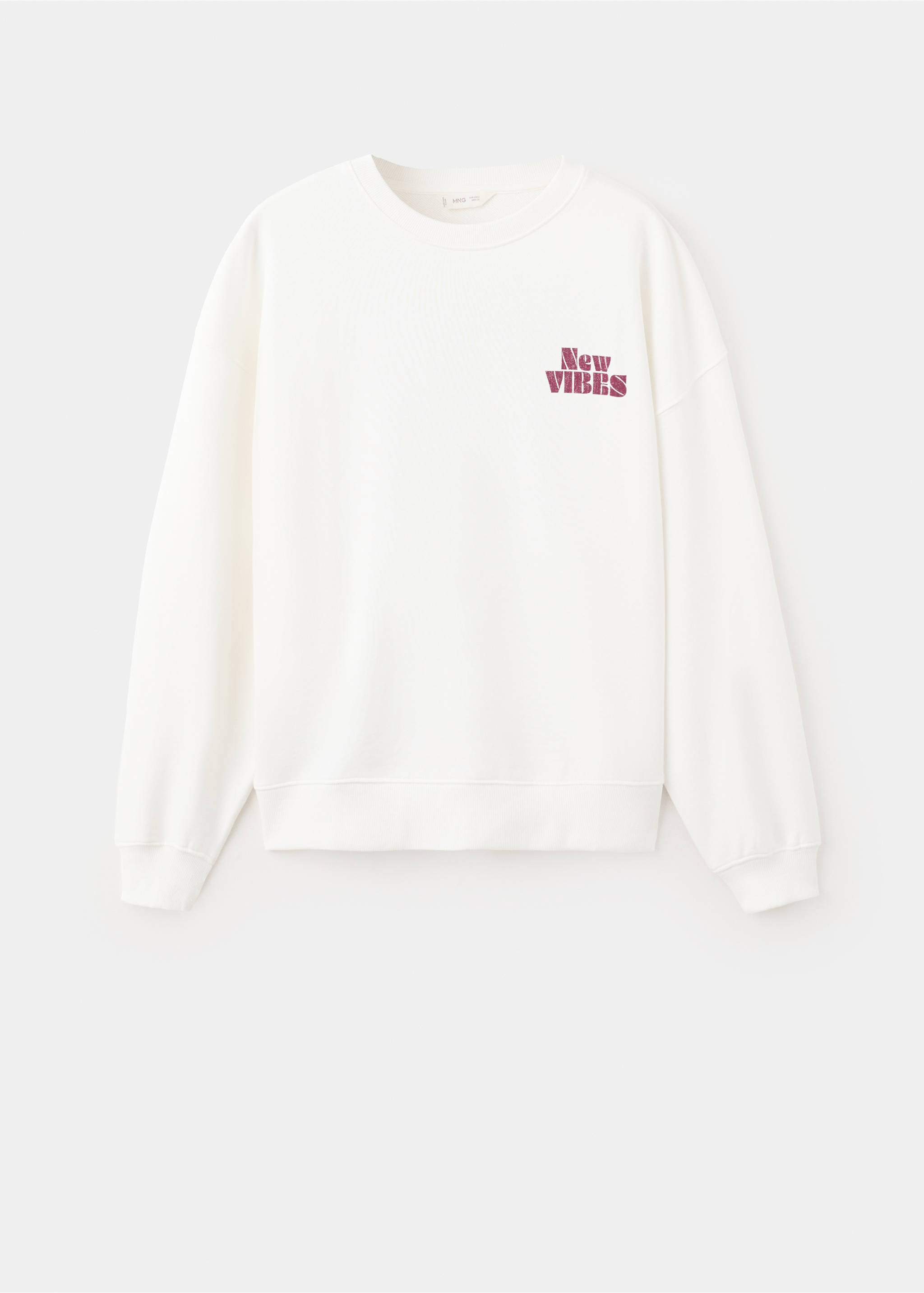 Sweat-shirt coton imprimé - Article sans modèle, Blanc cassé. Ref: 27052543-00.