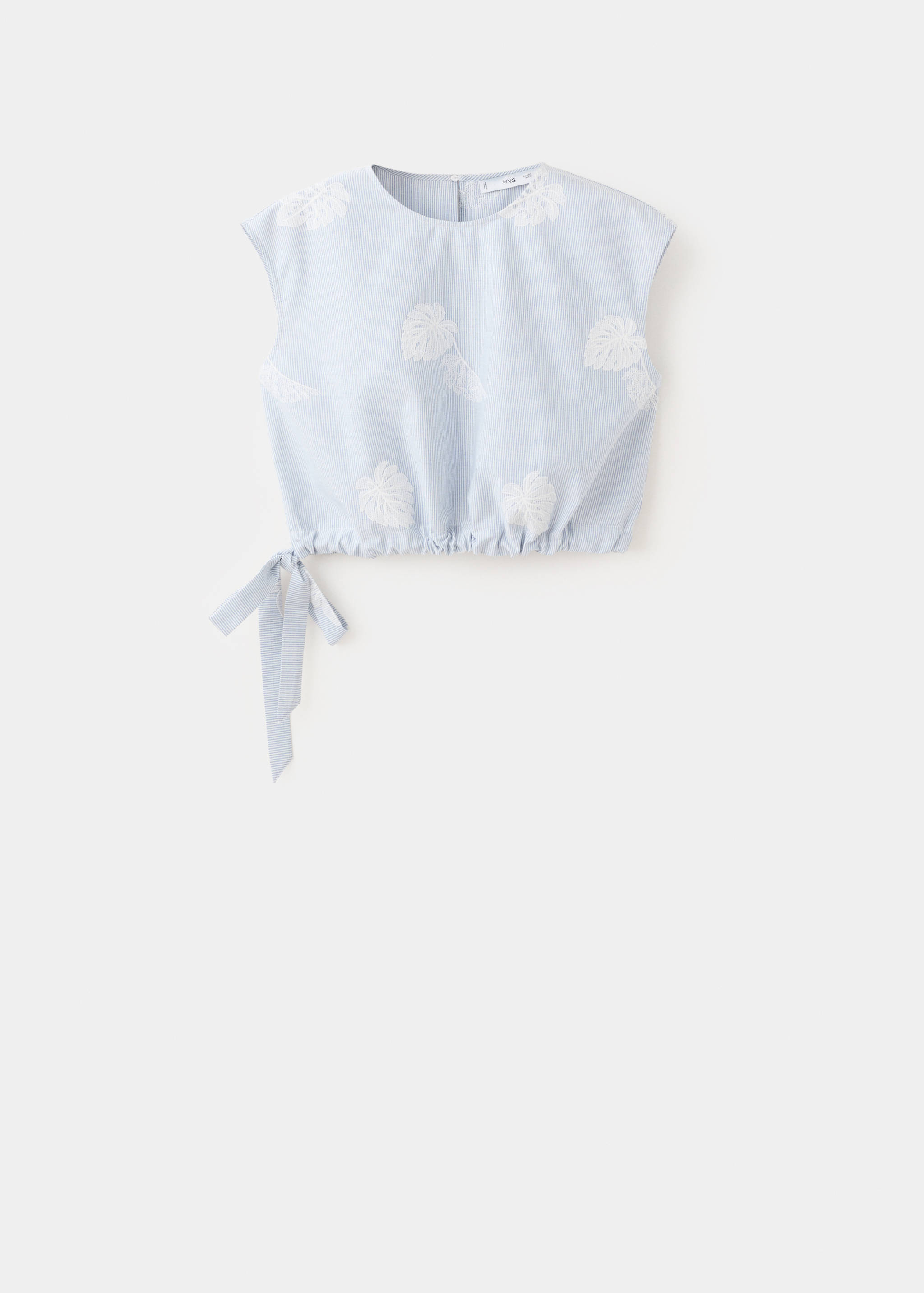 Embroidered striped top - Article without model