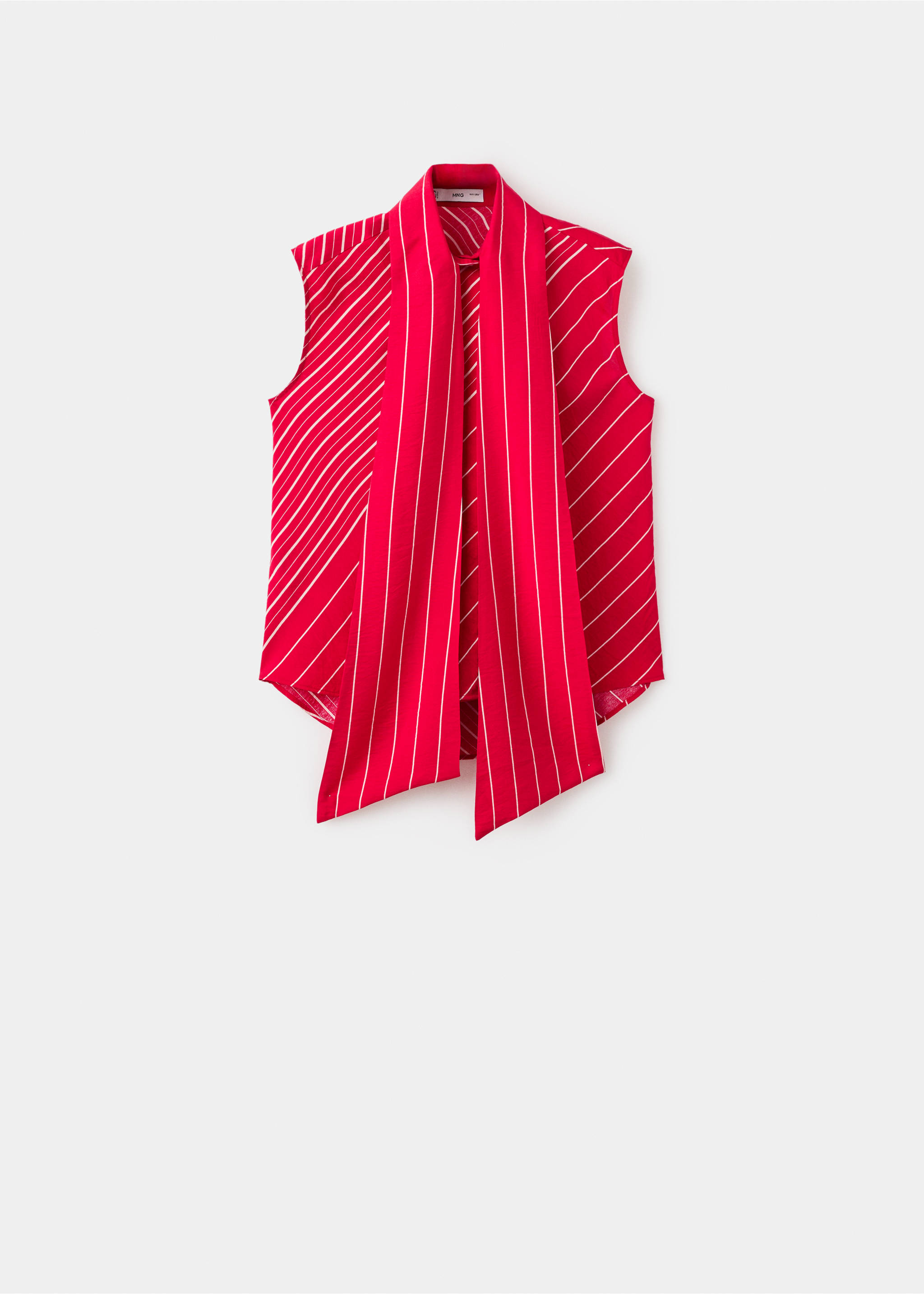 Gestreepte blouse met sjaaltje - Artikel zonder model, Rood. Ref: 27052547-00.