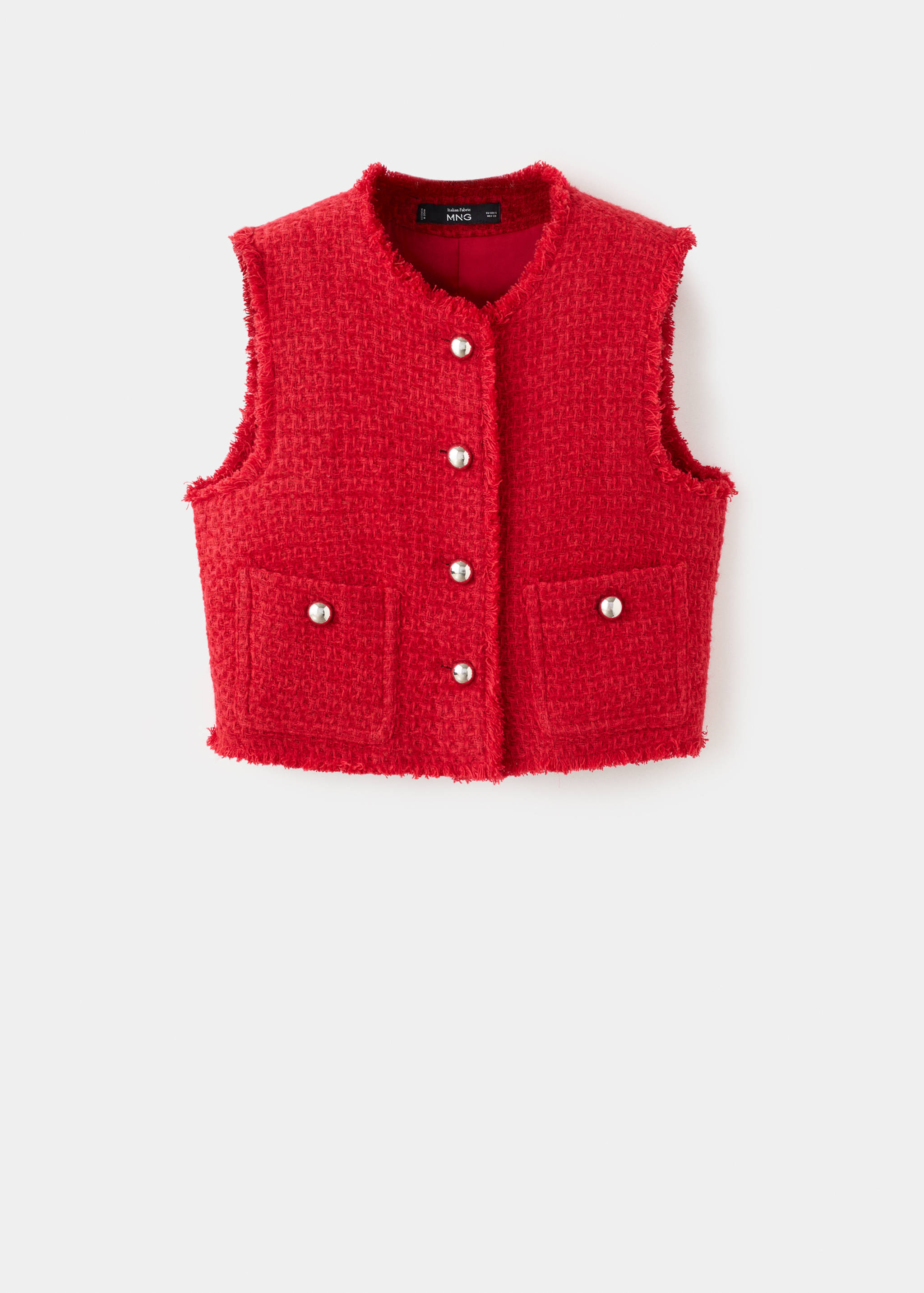 Gilet tweed boutons - Article sans modèle