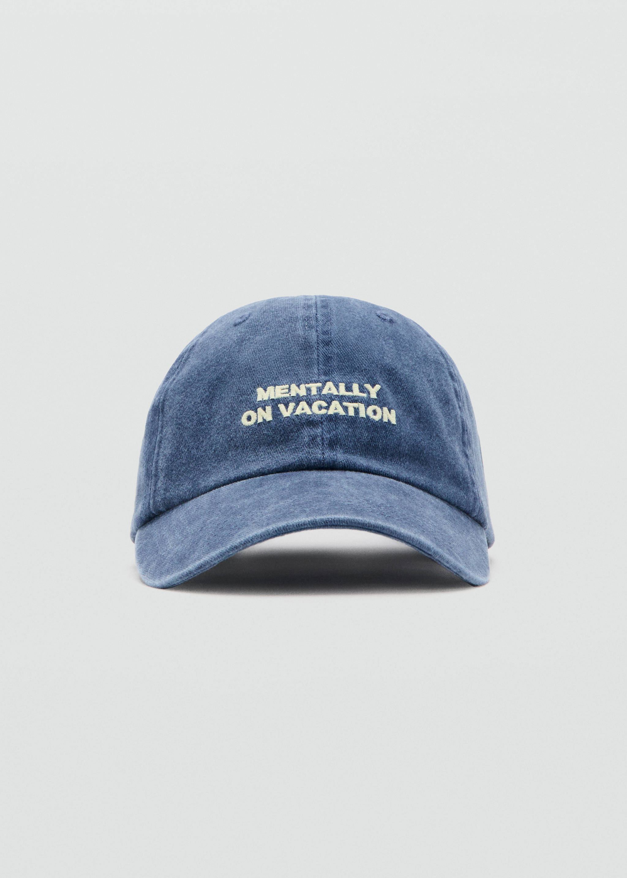 Embroidered message cap - Medium plane