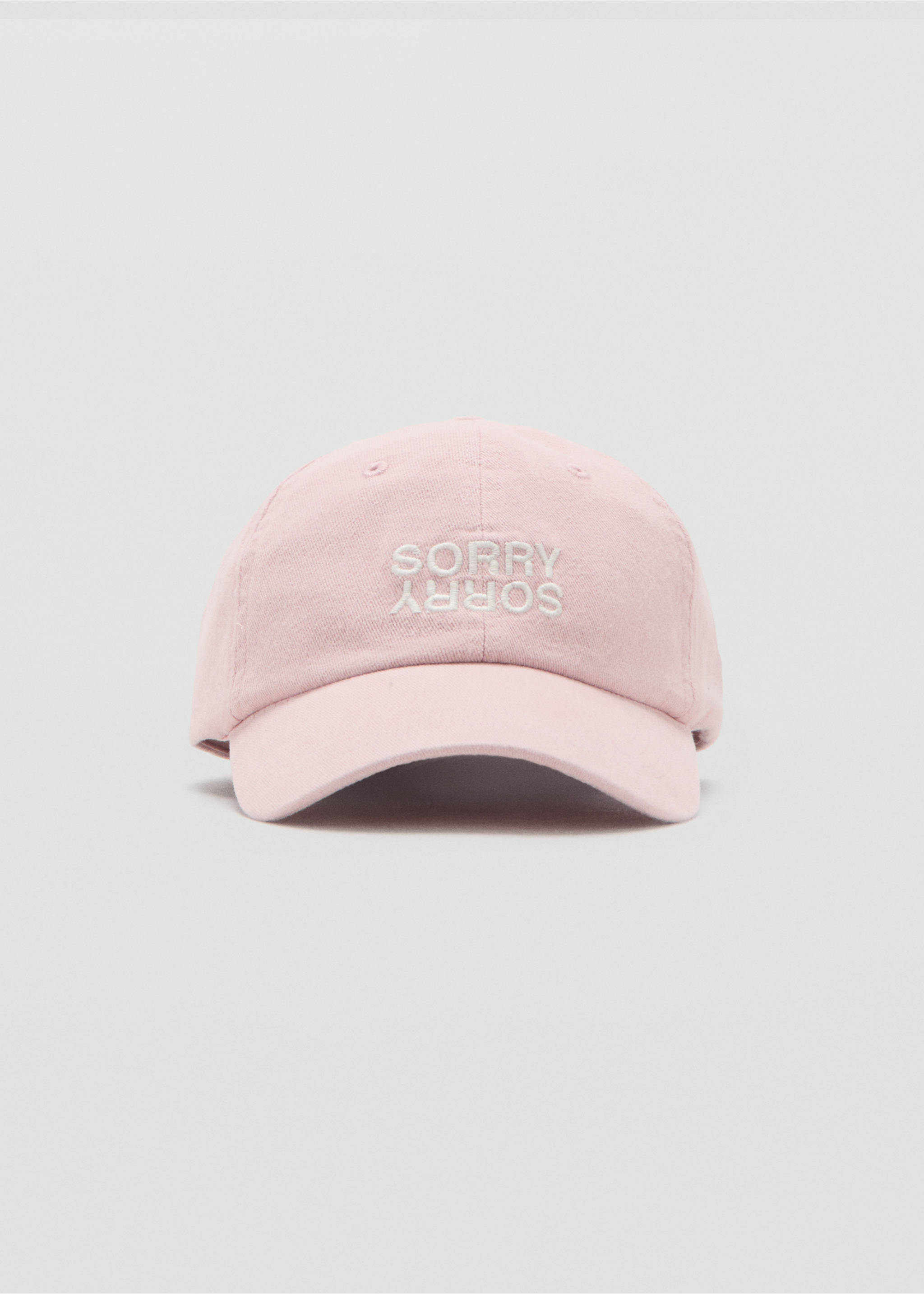 Embroidered message cap - Medium plane, Pastel Pink. Ref: 27052551-00.