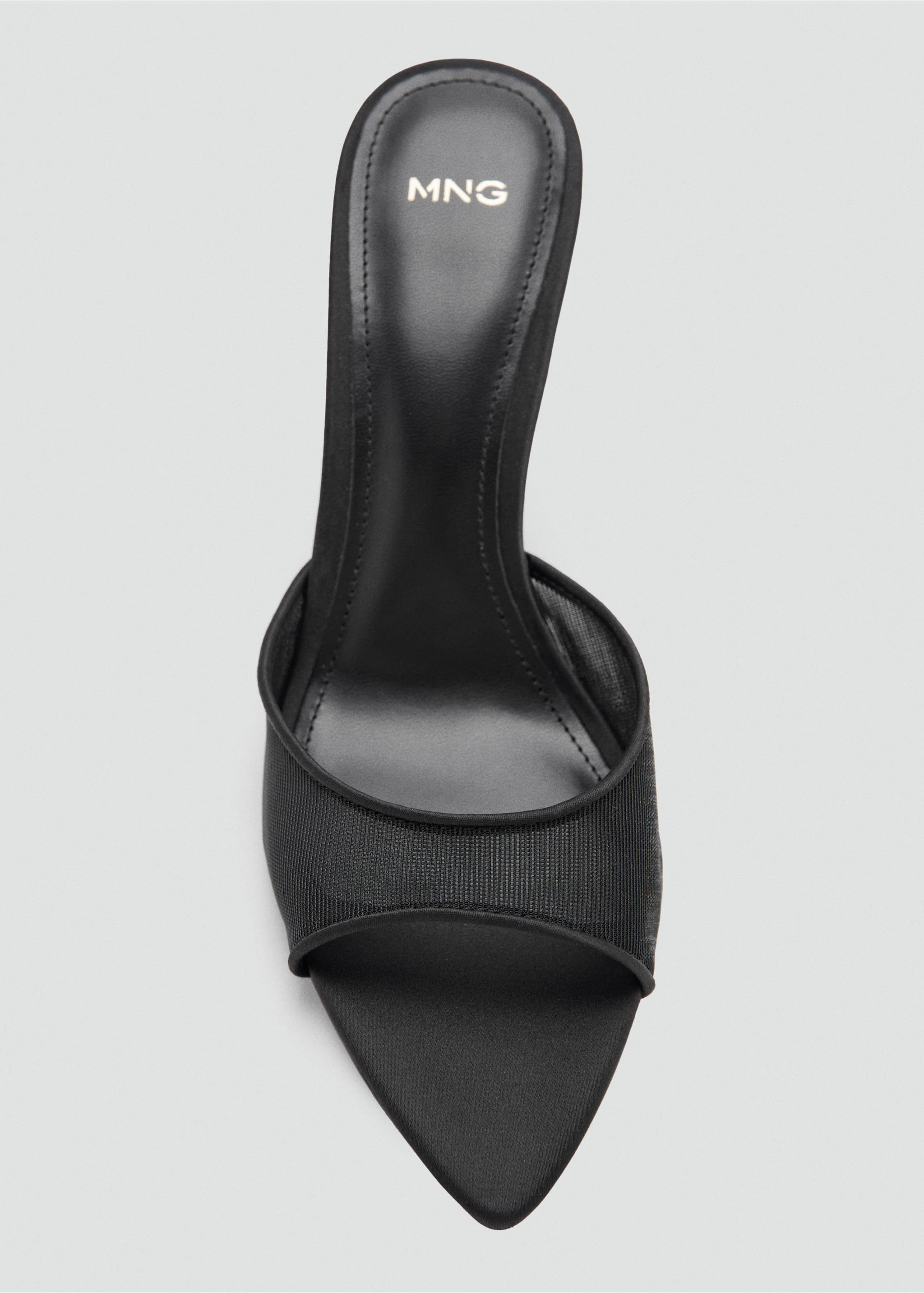 Sivri burunlu topuklu sandalet - Ürün detayı 2, Siyah. Ref: 27052552-00.