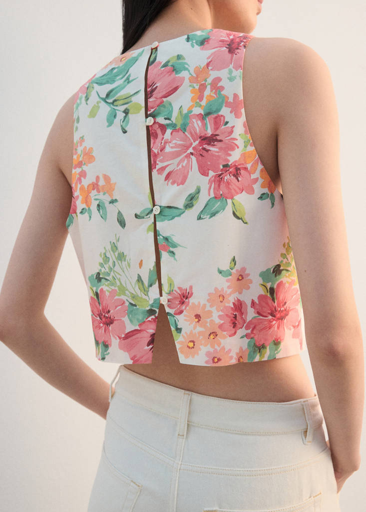 Printed crop top — Off White