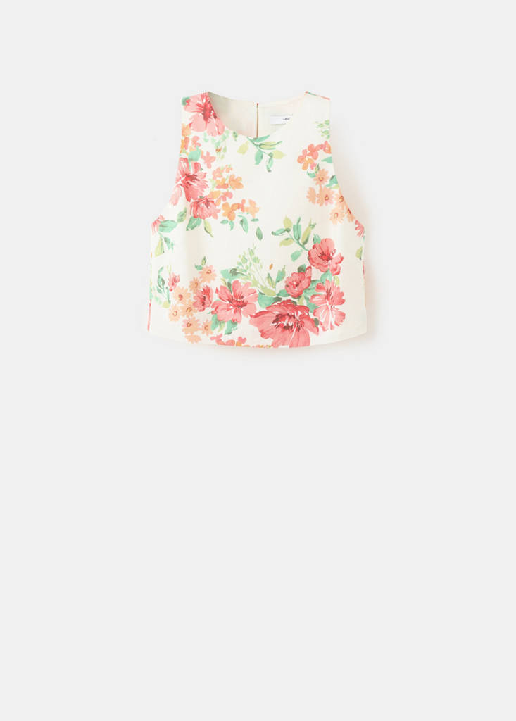 Printed crop top — Off White