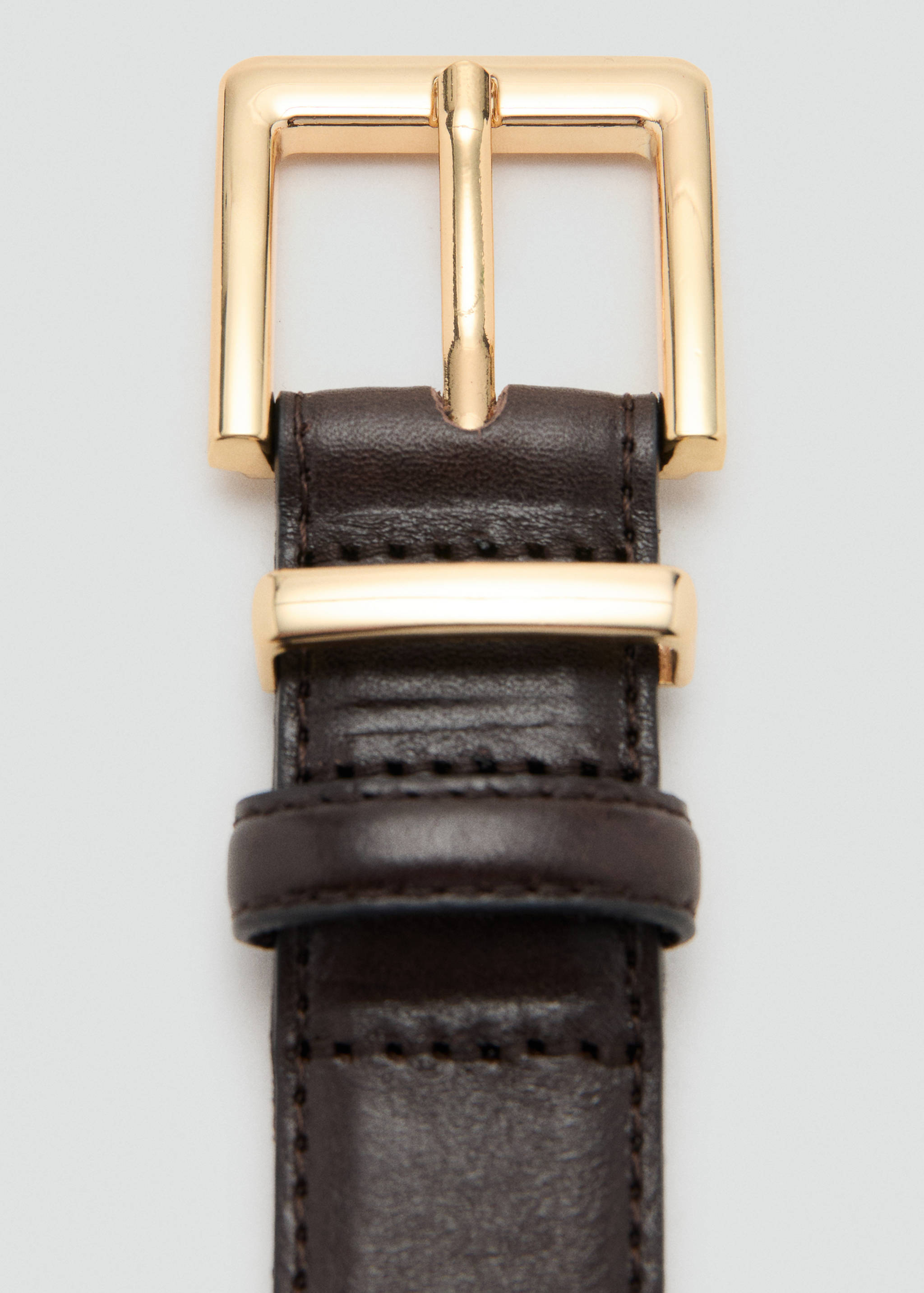 Leather belt with square buckle - Details of the article 1