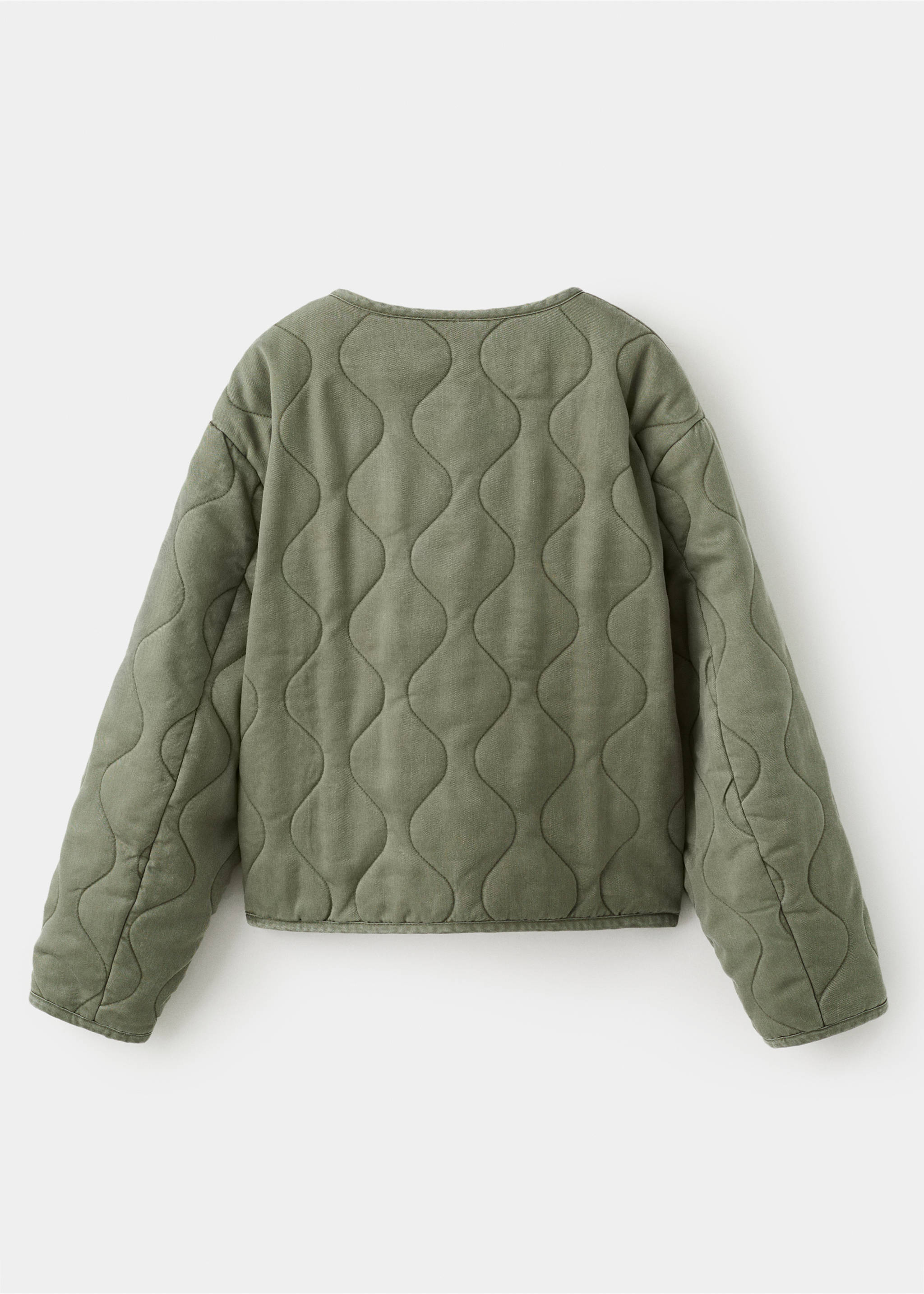 Padded lyocell jacket - Reverse of the article, Khaki. Ref: 27052889-00.