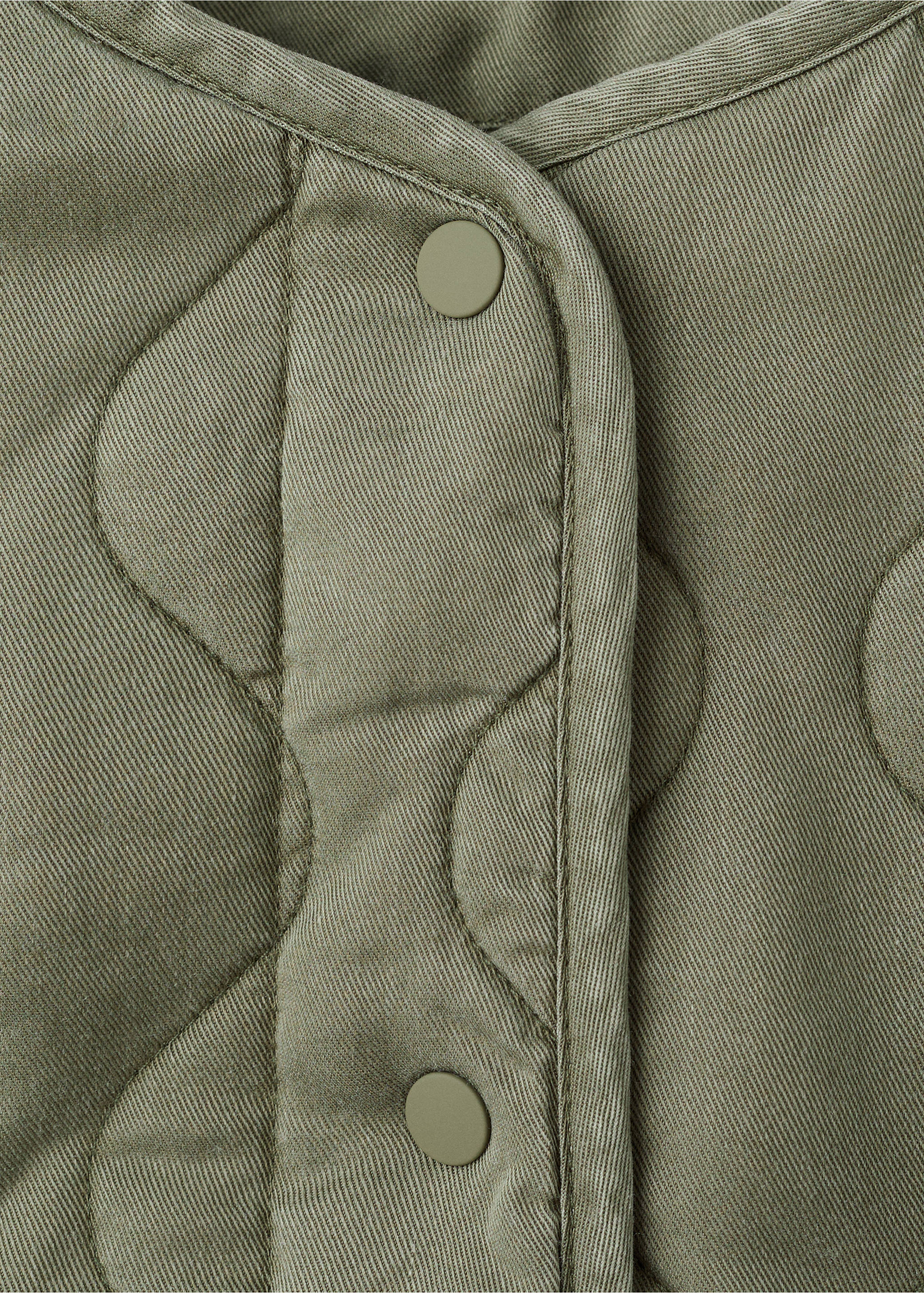 Padded lyocell jacket - Details of the article 8, Khaki. Ref: 27052889-00.