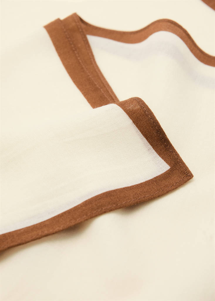 Wool pocket square — Ecru