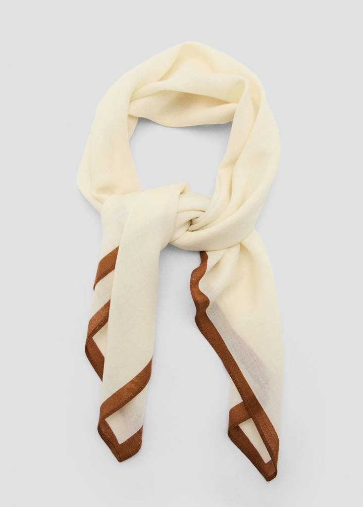 Wool pocket square — Ecru