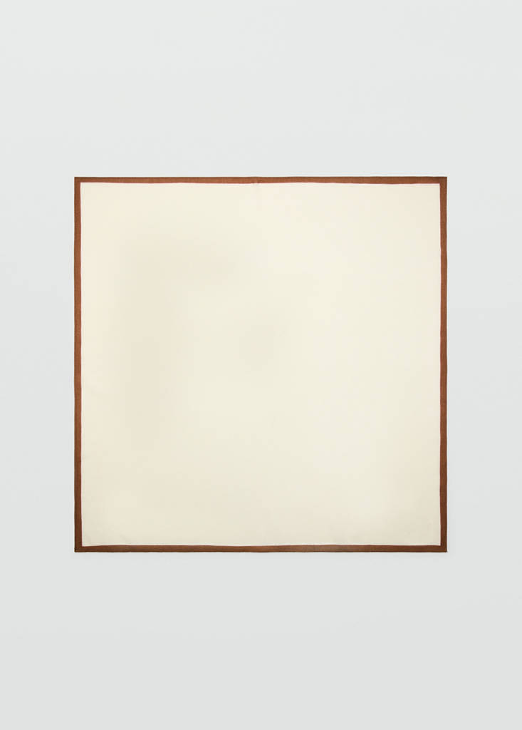 Wool pocket square — Ecru