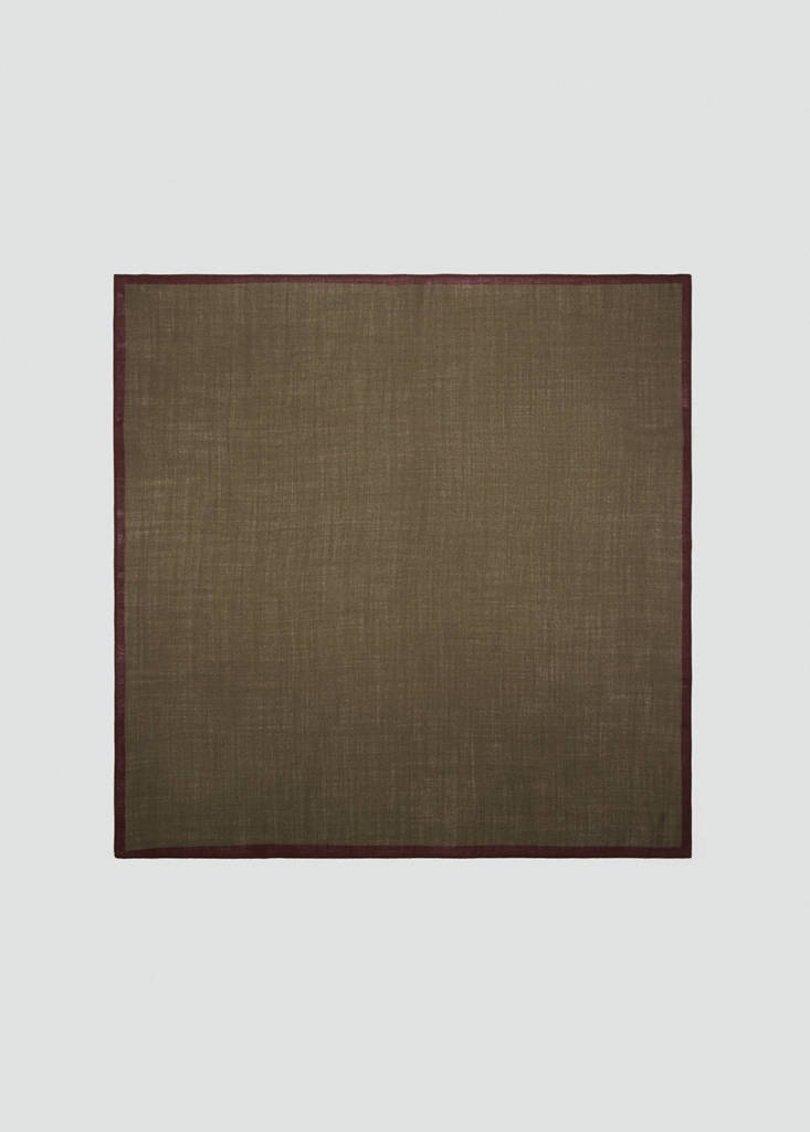 Wool pocket square — Medium Green