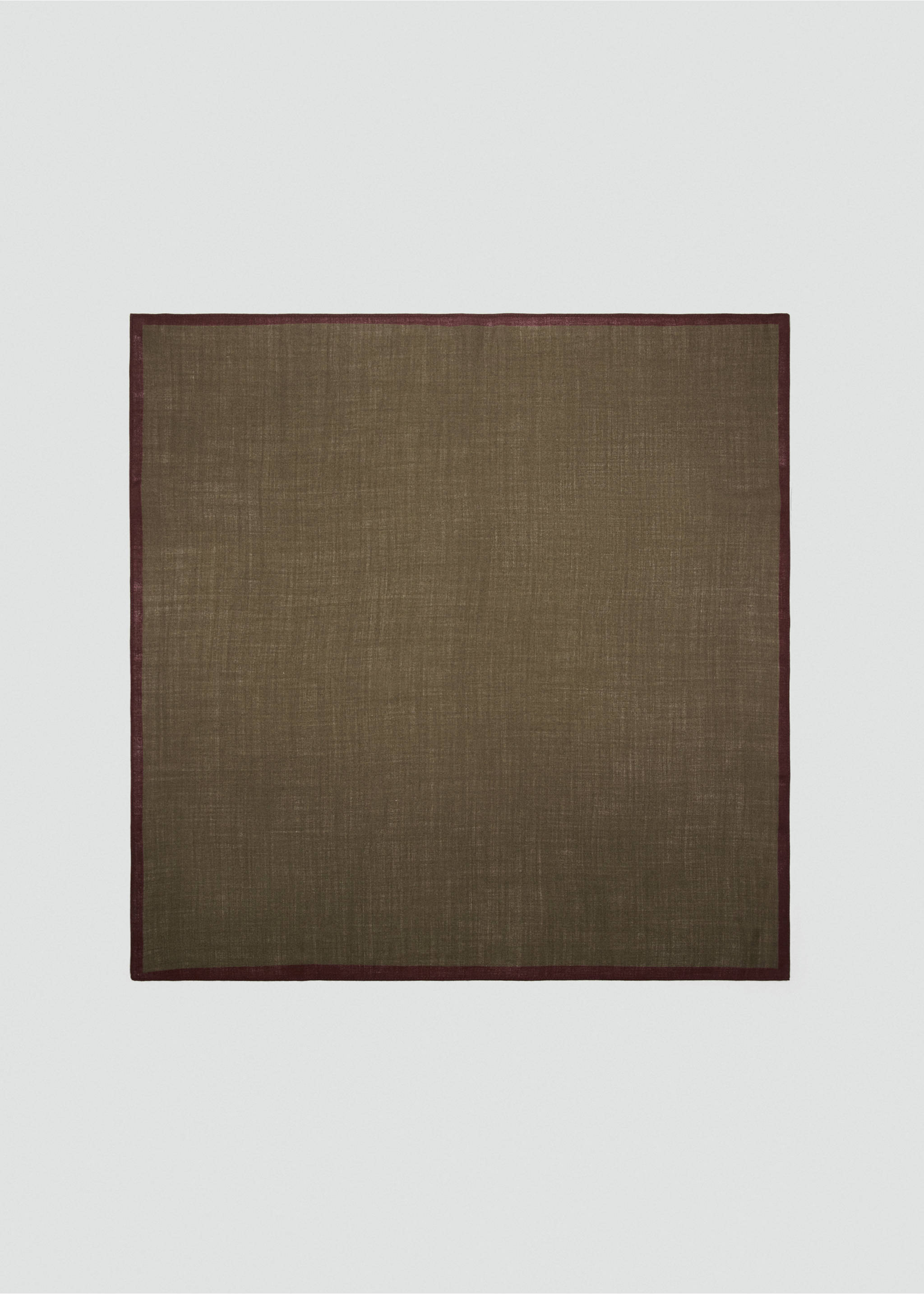 Wool pocket square - Article without model, Medium Green. Ref: 27052890-00.