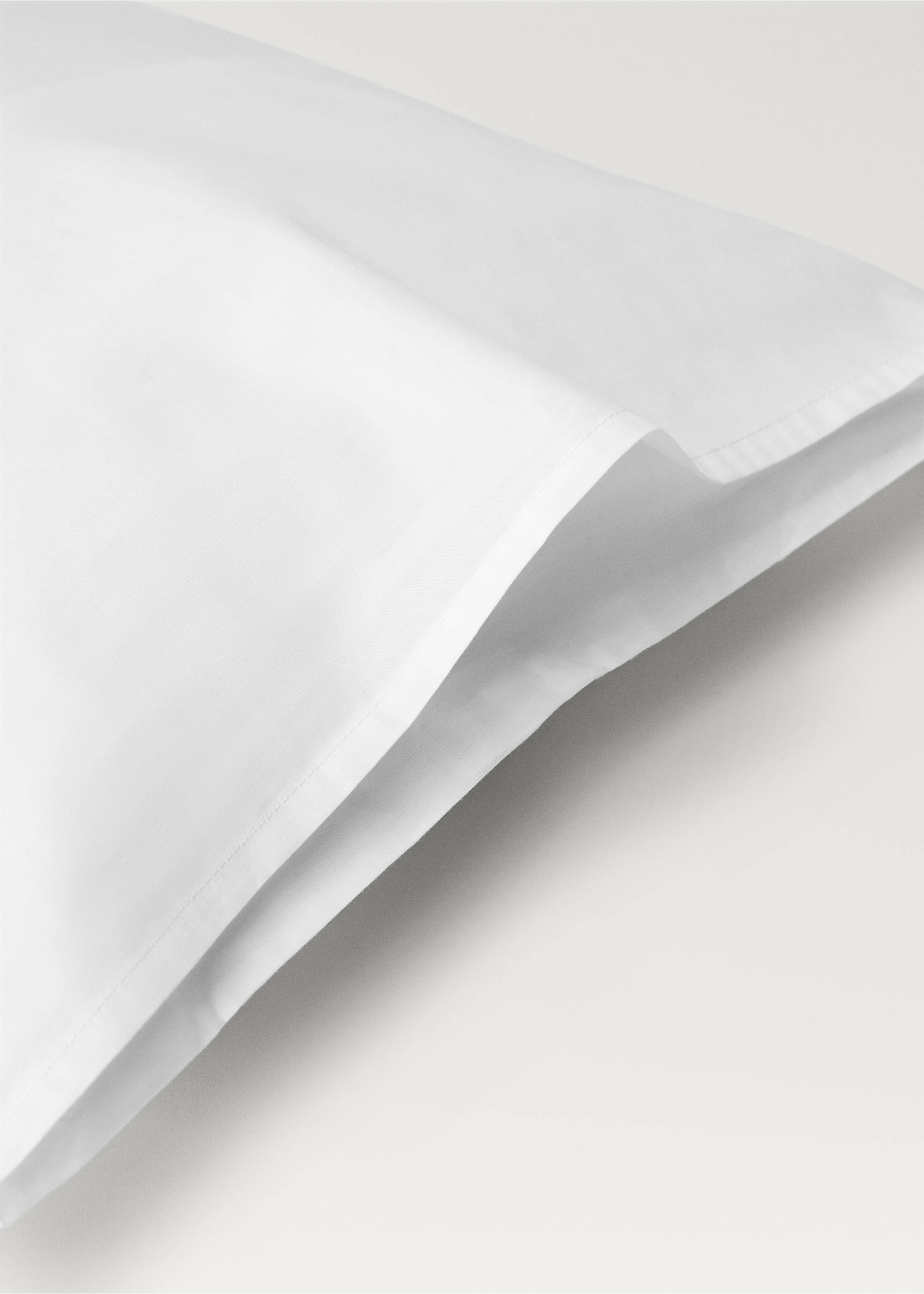 Pillowcase hemstitch detail 50x75cm - Details of the article 3, White. Ref: 27052891-00.