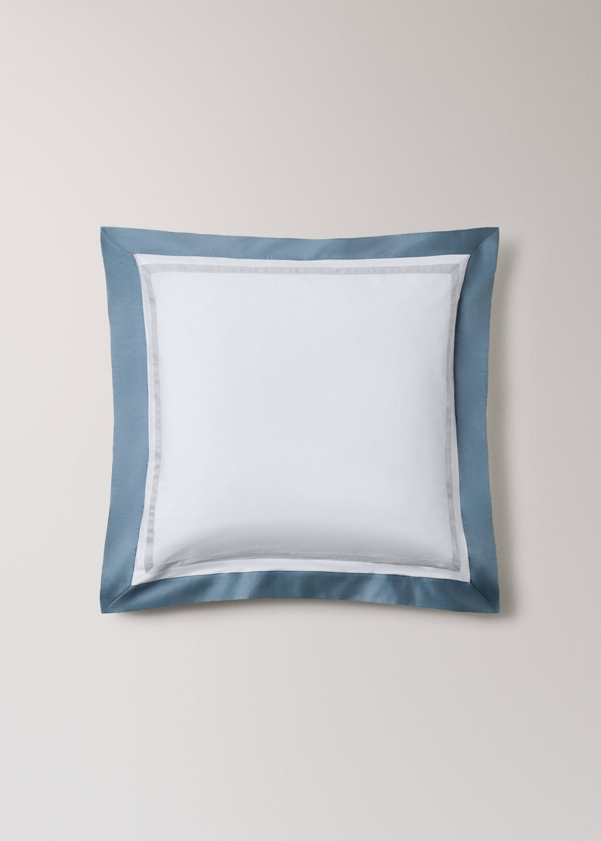 Dos fundas almohadas cinta ancha satén contraste 60x60 cm - Artículo sin modelo
