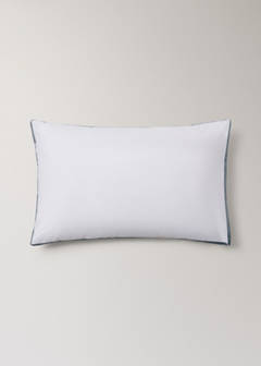 Two 200-thread count cotton percale pillowcases with satin borders 50x75 cm — Blue 5