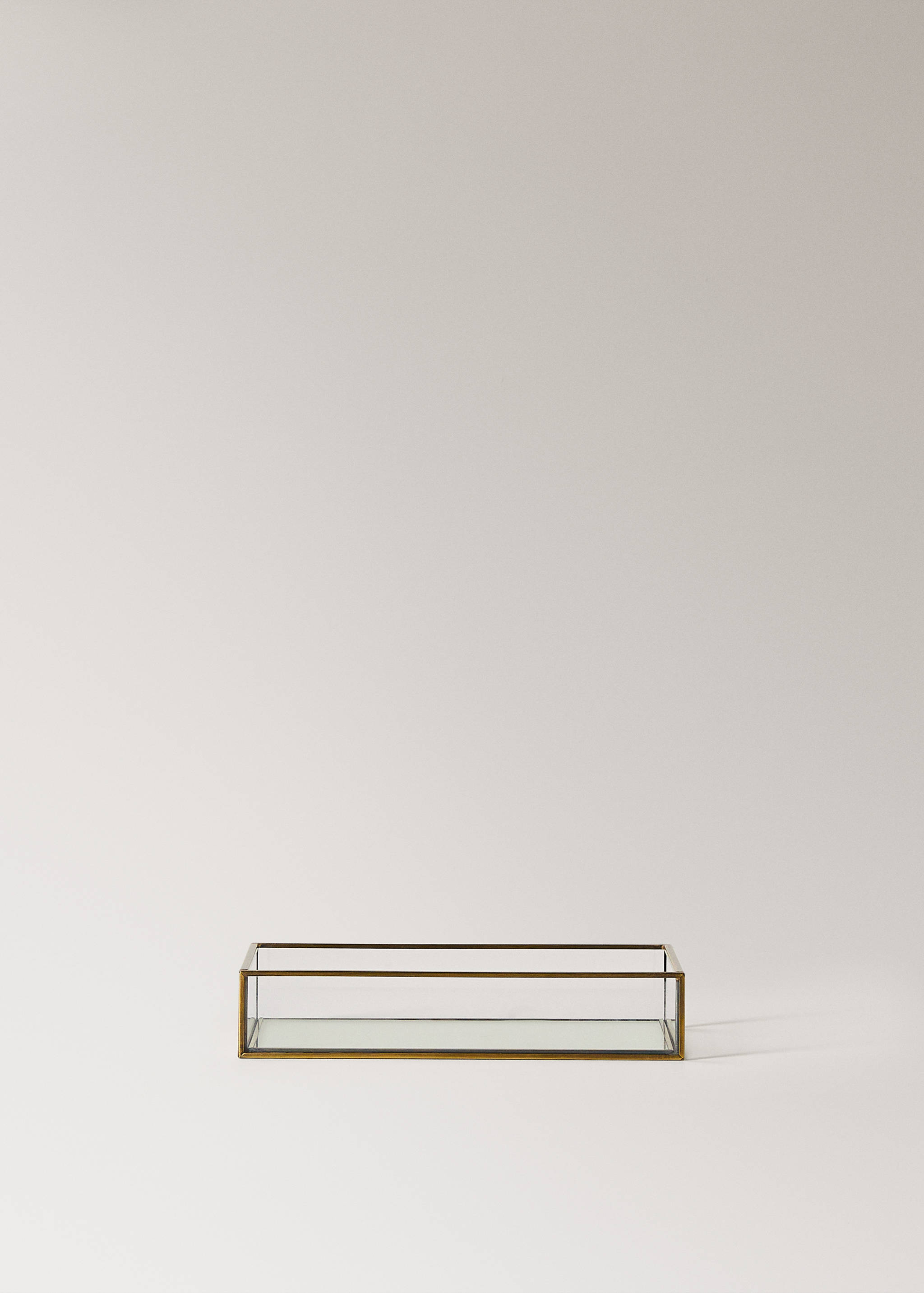 Petit plateau décoratif en verre relief en métal - Article sans modèle