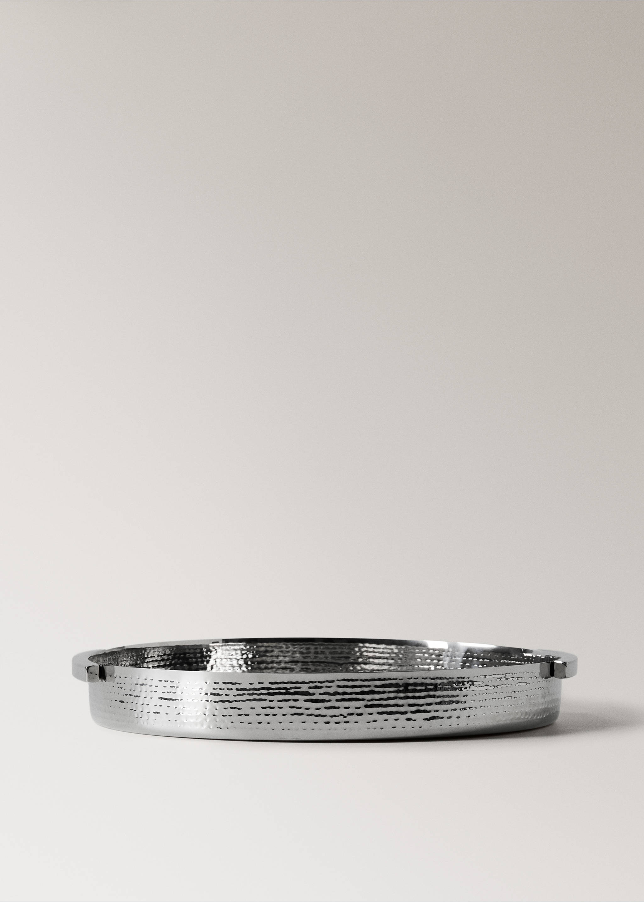 Decorative metal tray - Article without model, Silver. Ref: 27052905-00.