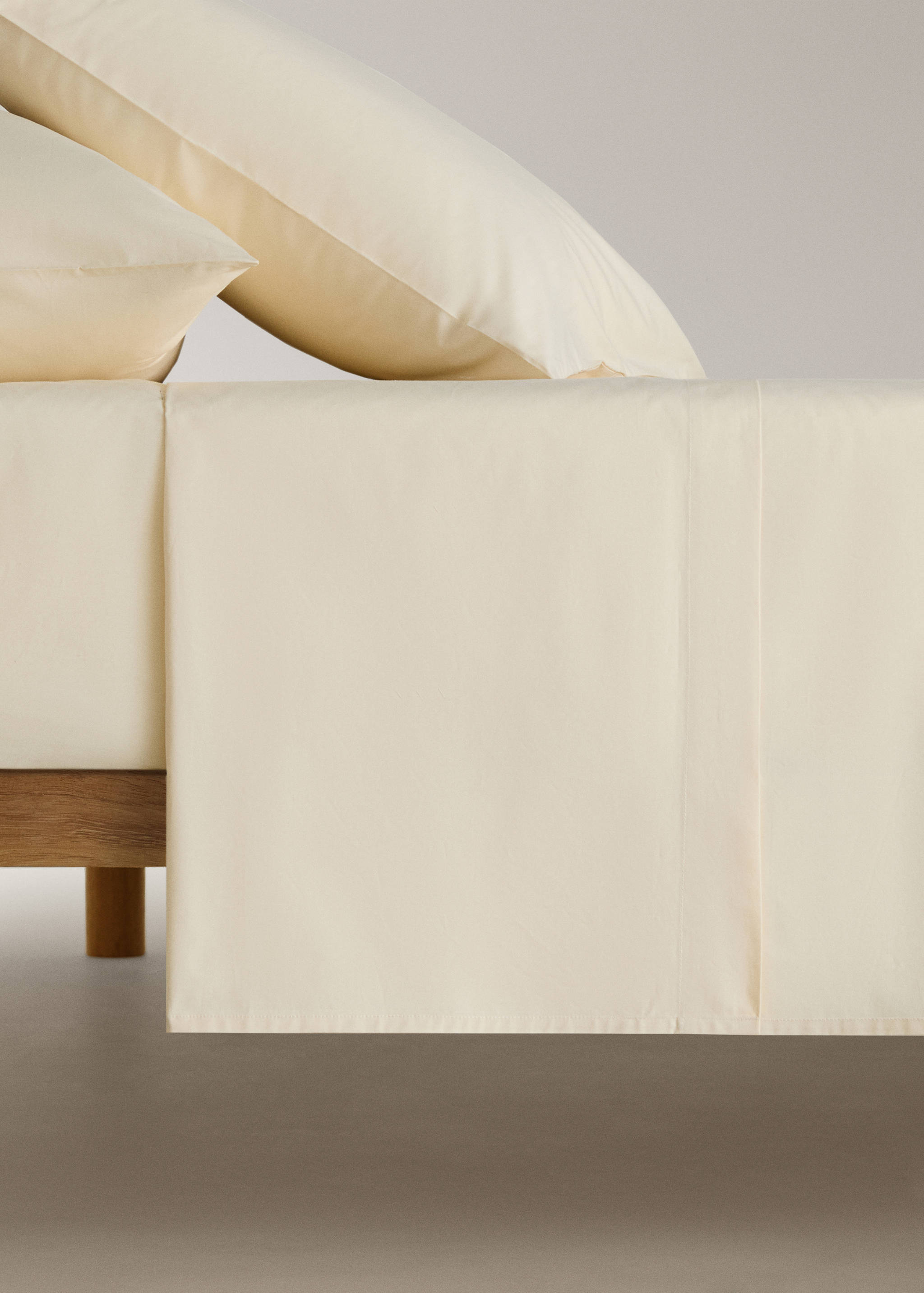 200-thread count percale cotton flat sheet for 150/160 cm bed - Article without model