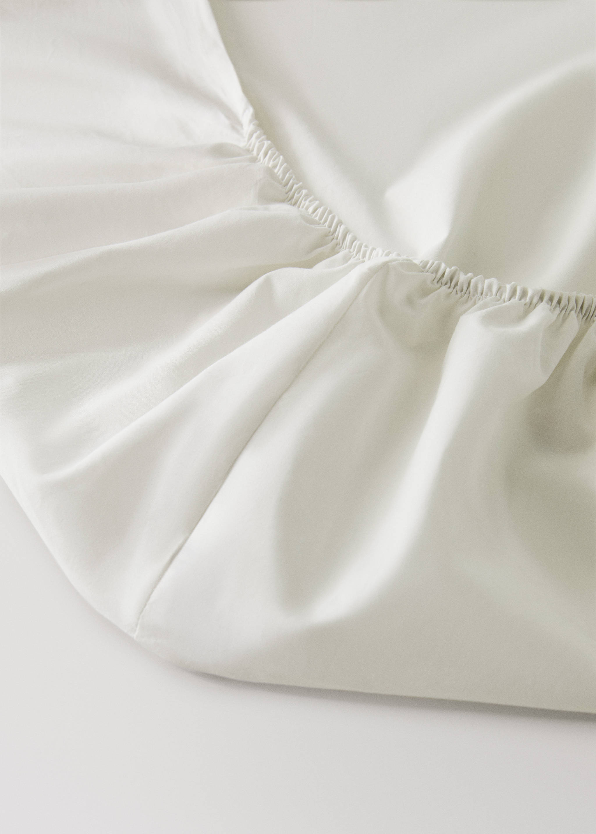 200-thread count percale cotton fitted sheet for 90 cm bed - Details of the article 1
