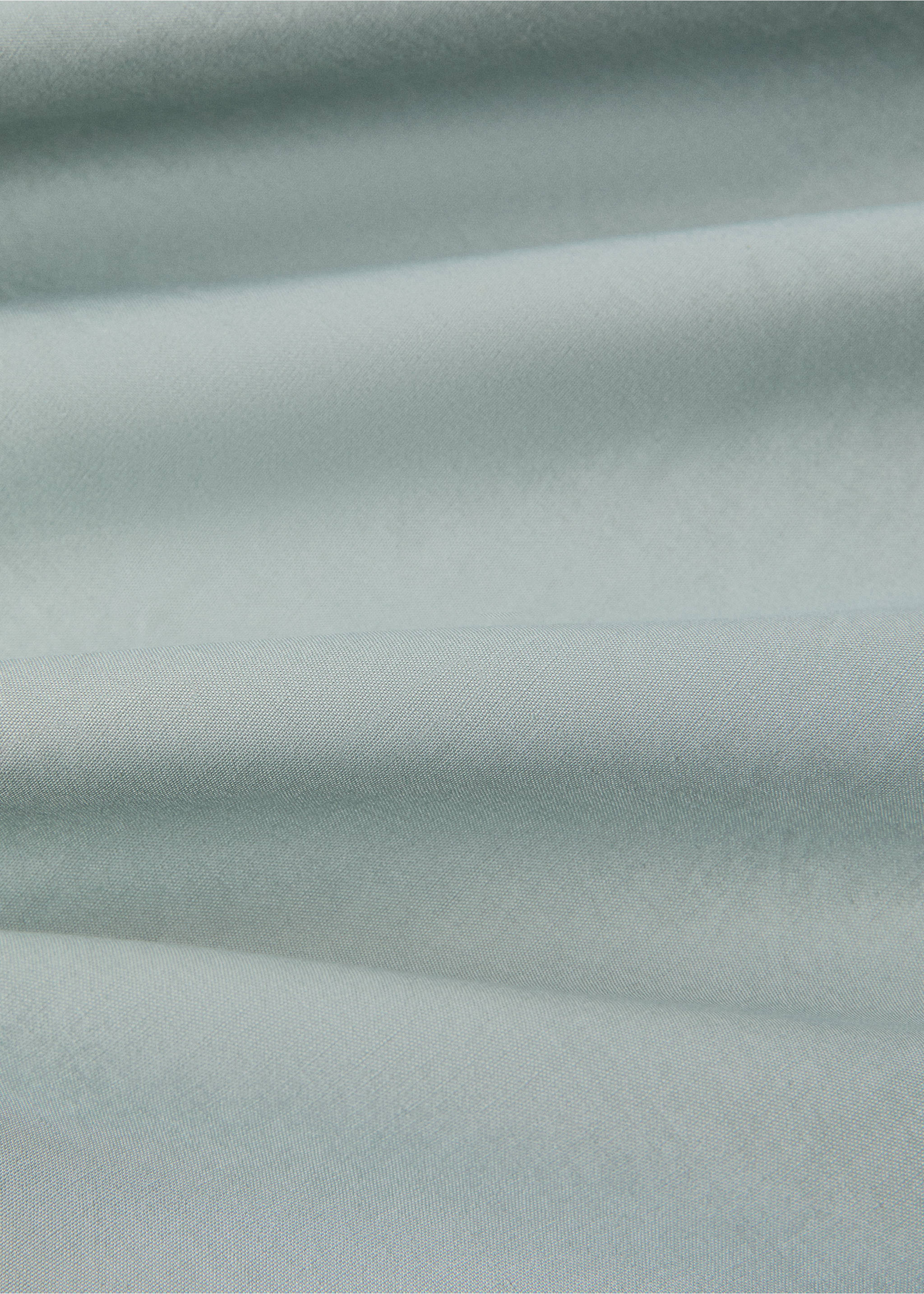 200-thread count percale cotton fitted sheet for 135/140 cm bed - Details of the article 1, Aqua Green. Ref: 27052920-00.