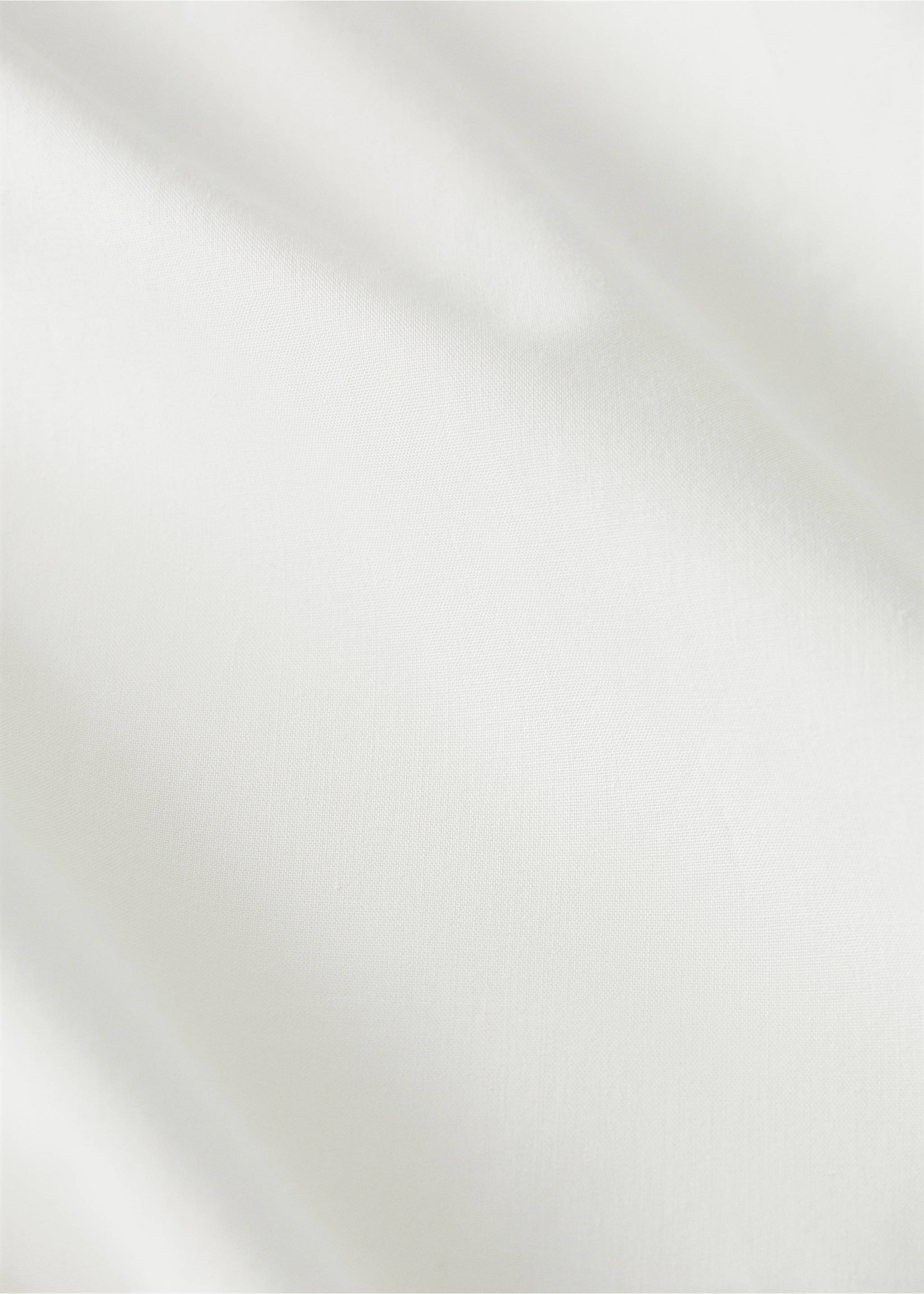 200-thread count percale cotton fitted sheet for 150 cm bed - Details of the article 2, Ecru. Ref: 27052921-00.